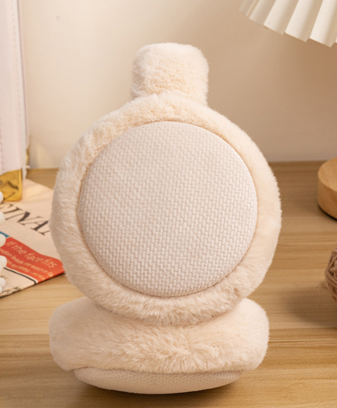 SYGA Solid Foldable Winter Earmuffs - Cream-picture-12