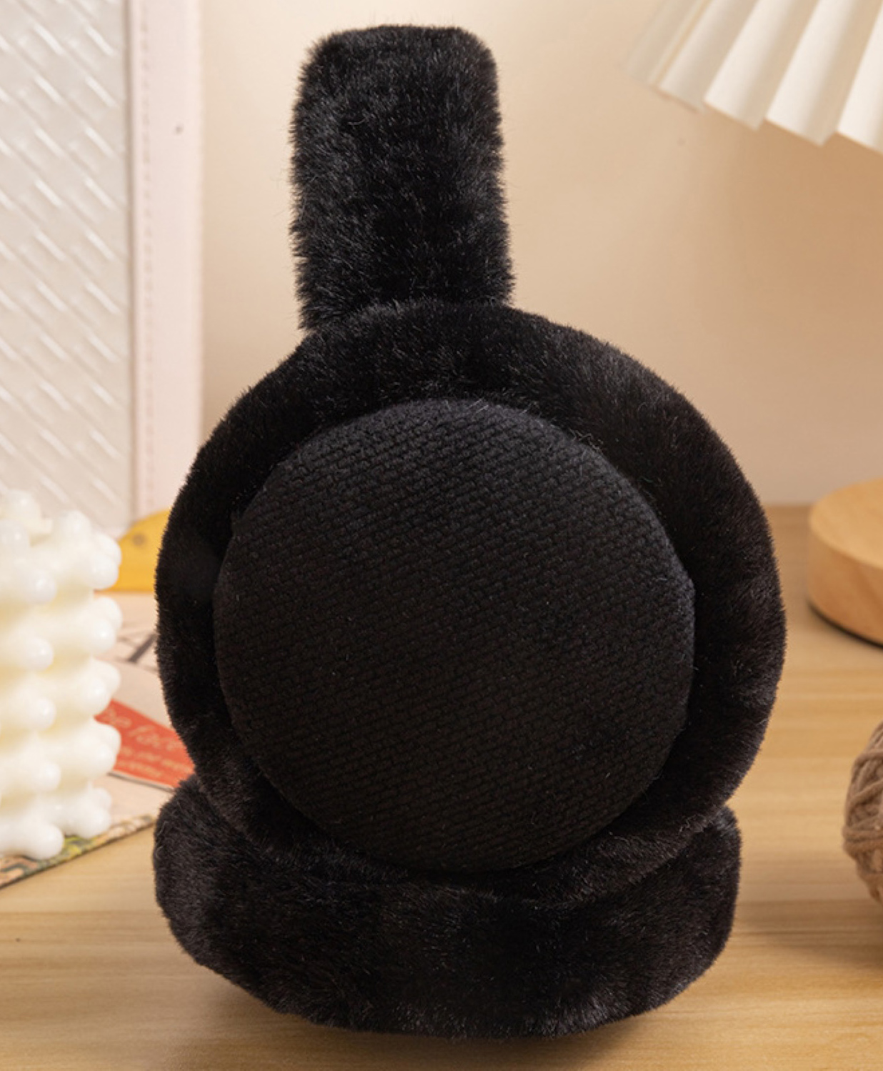 SYGA Solid Foldable Winter Earmuffs - Black-picture-11