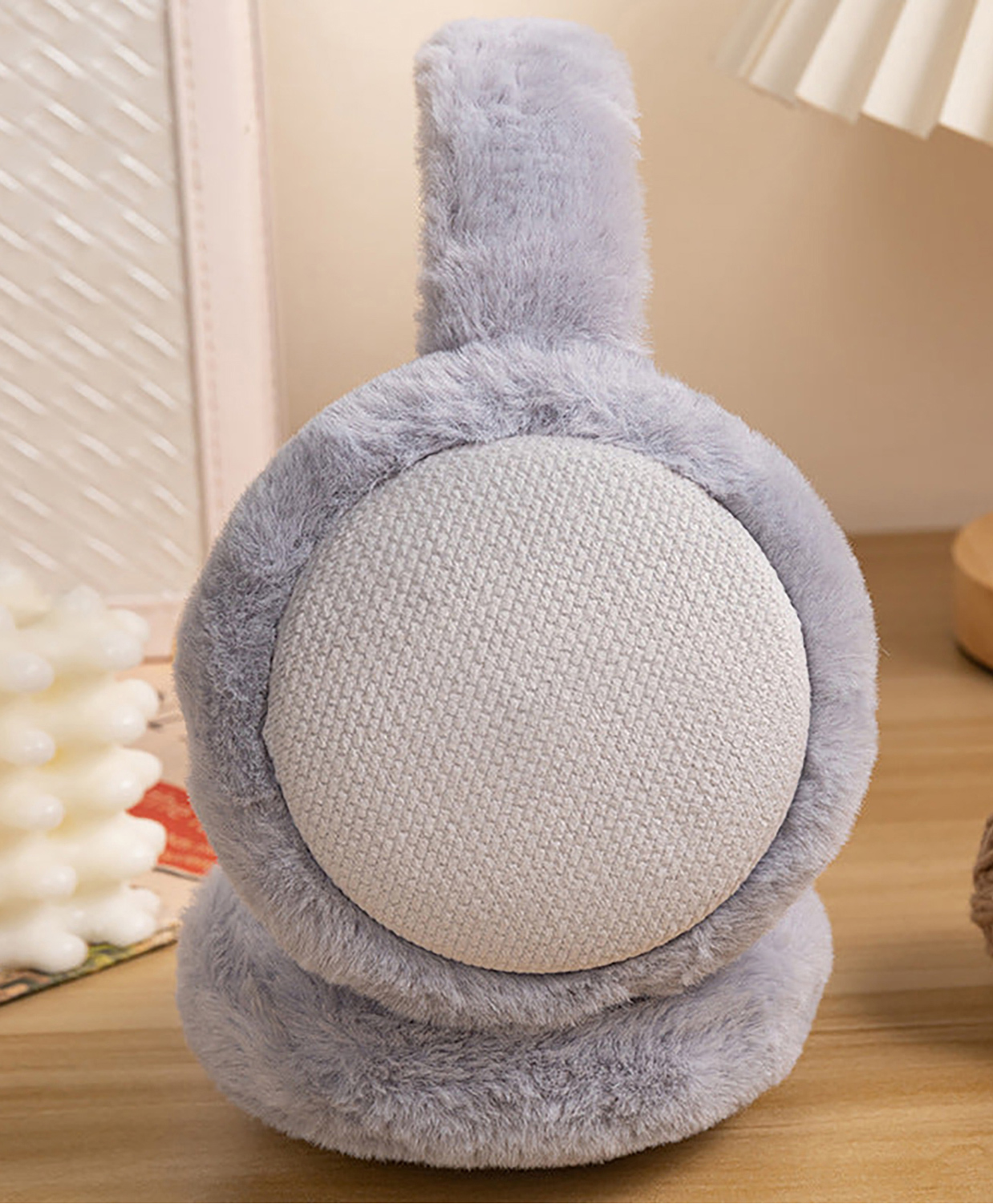 SYGA Solid Foldable Winter Earmuffs - Grey-image-4