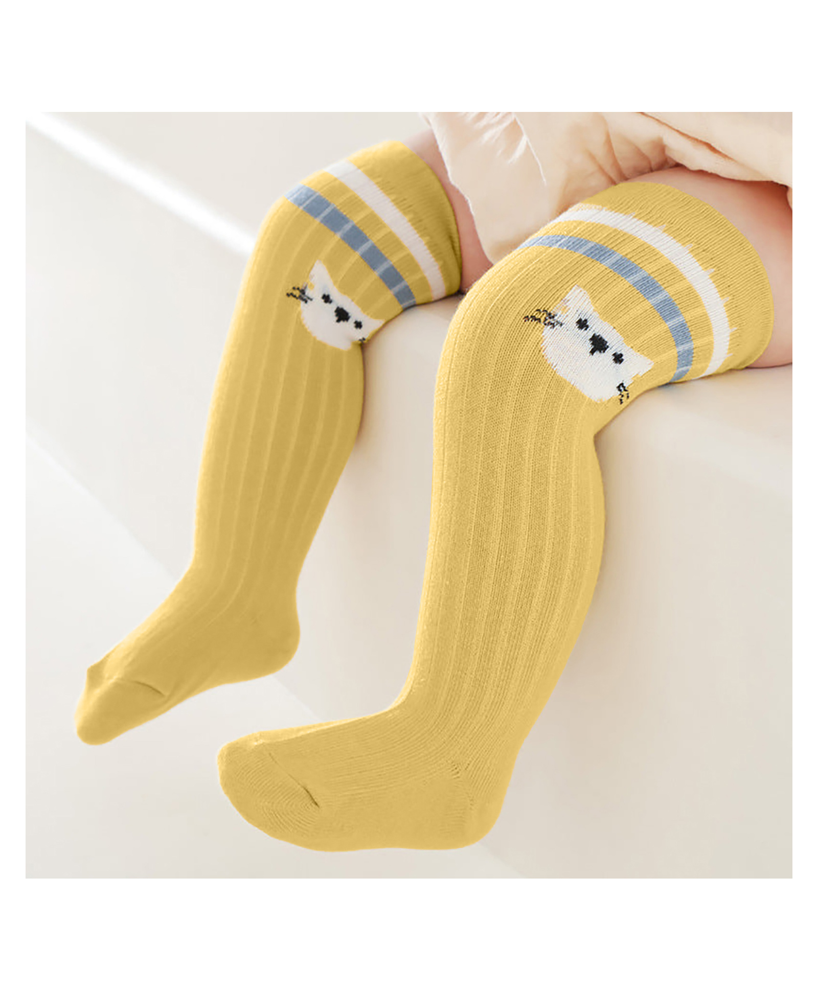 SYGA Cotton Knitted Socks - Yellow-picture-40