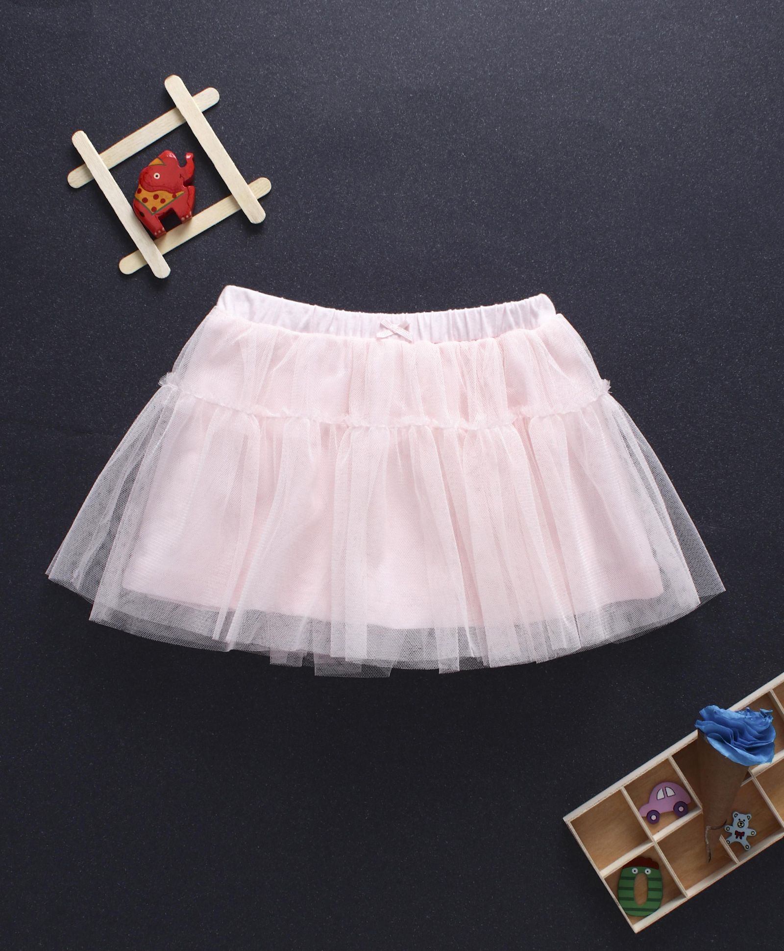 Fox Baby Party Wear Net Skirt - Pink-image-12