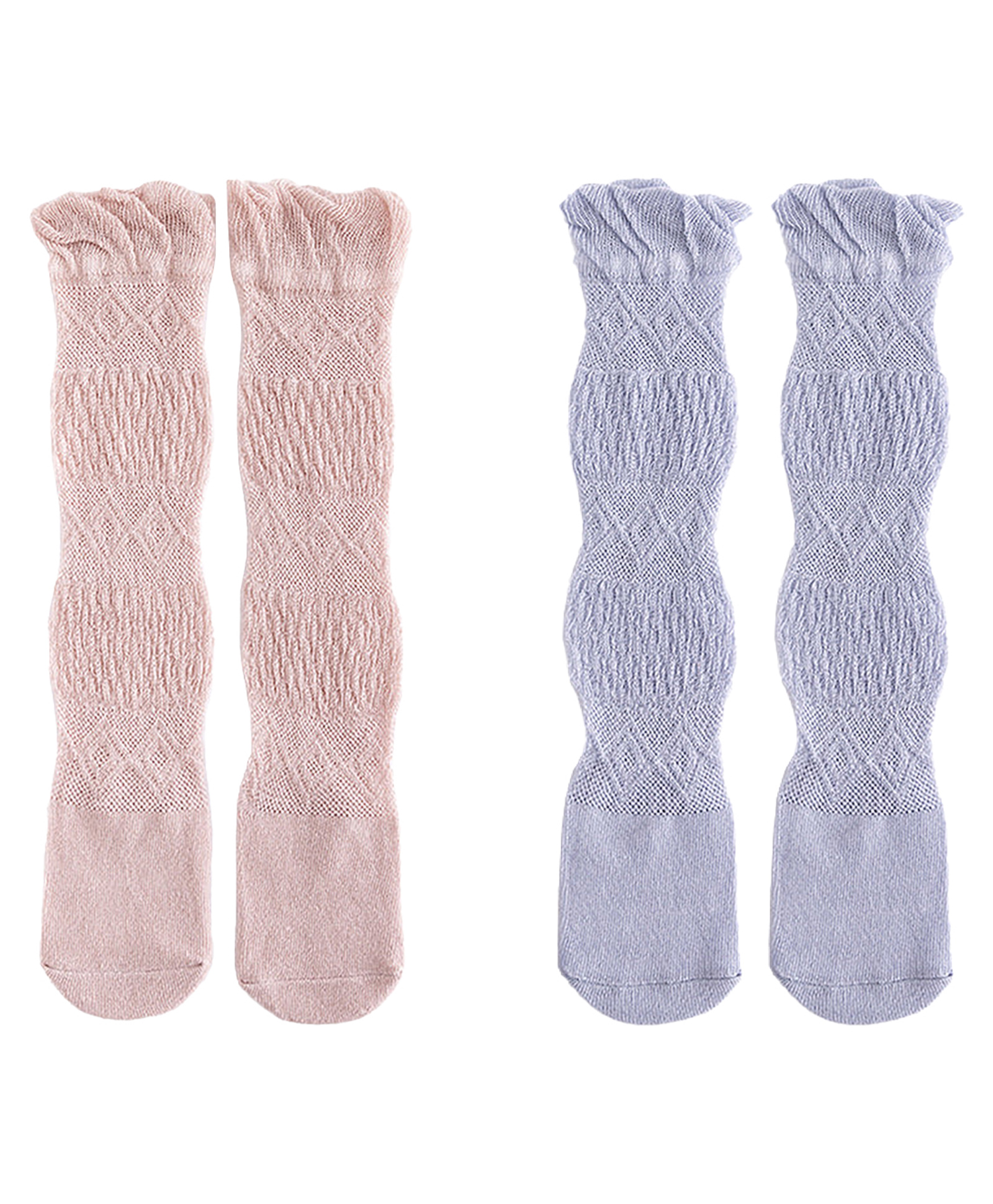 SYGA Set of 2 Cotton Solid Socks - Pink &Blue-picture-25