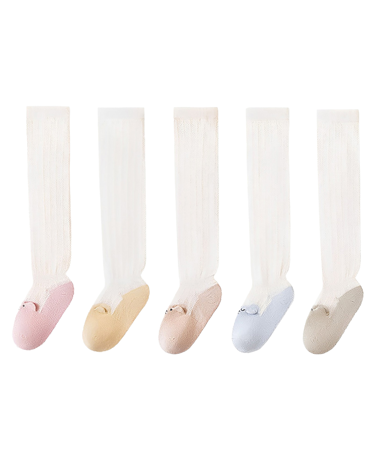 SYGA Set of 5 Cotton Solid Socks - Multicolor-image-9
