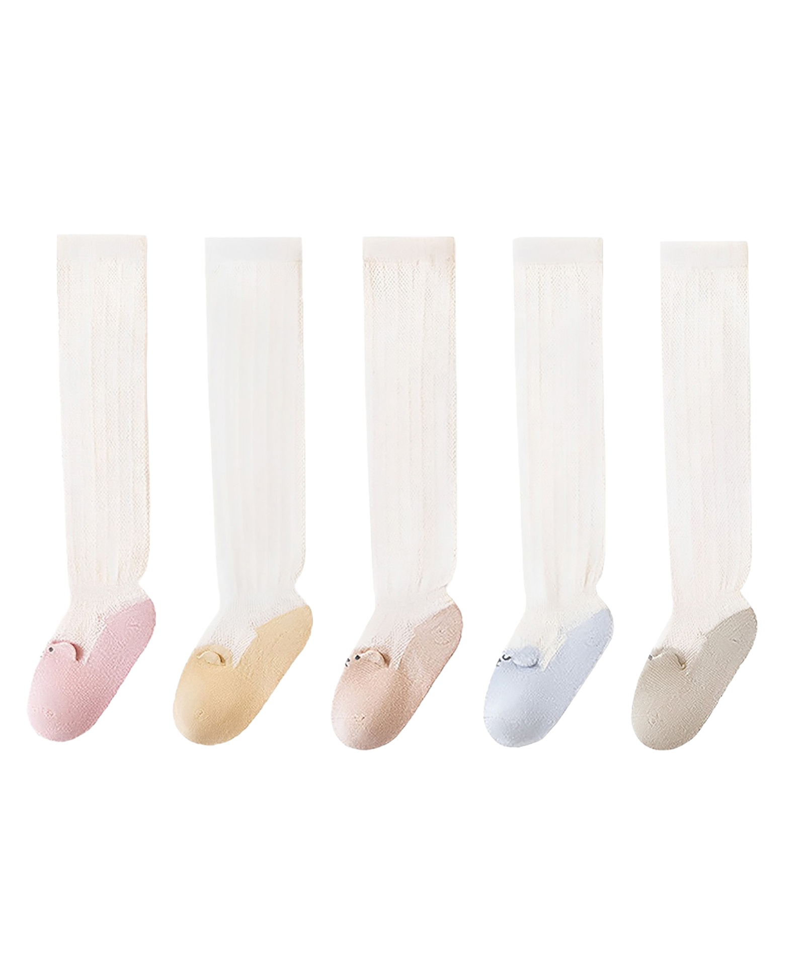 SYGA Set of 5 Cotton Solid Socks - Multicolor-image-11