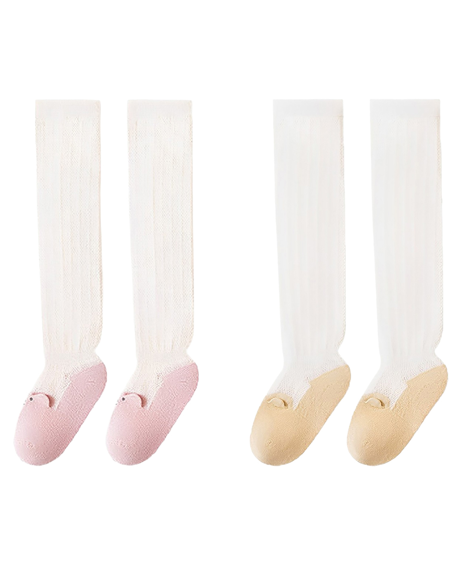 SYGA Set of 2 Cotton Solid Socks - Pink & Yellow-picture-26