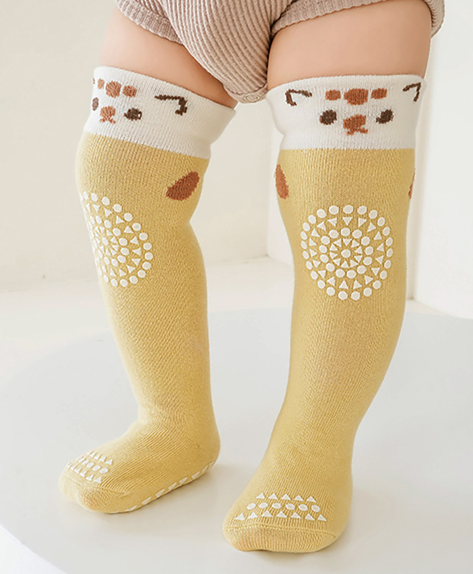SYGA Cotton Printed Socks - Yellow-picture-16