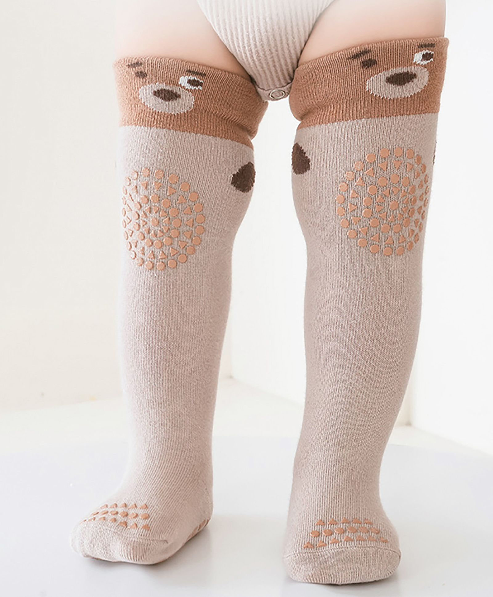 SYGA Cotton Printed Socks - Brown-picture-24
