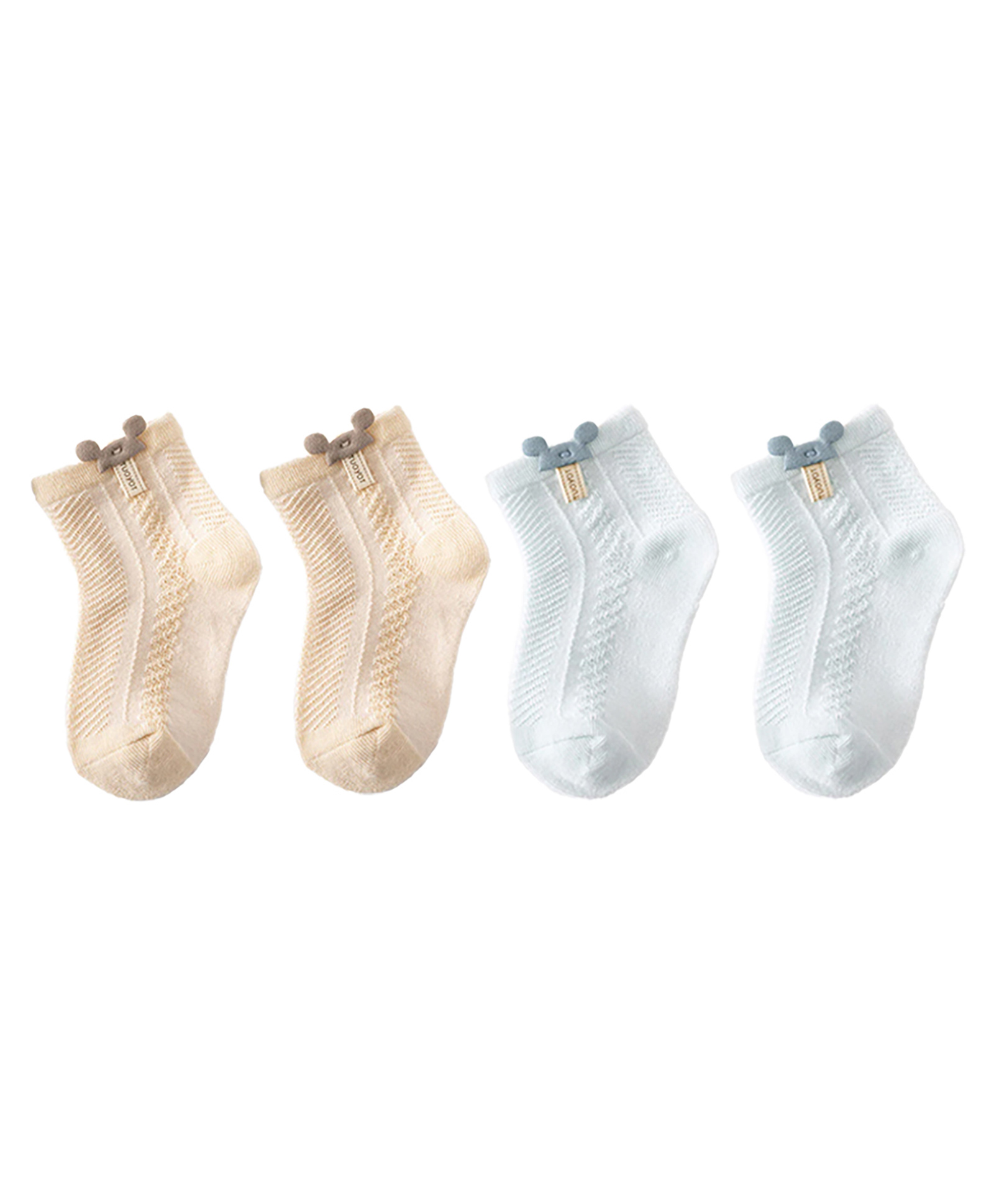 SYGA Set of 2 Cotton Solid Socks - Khaki & Green-picture-18