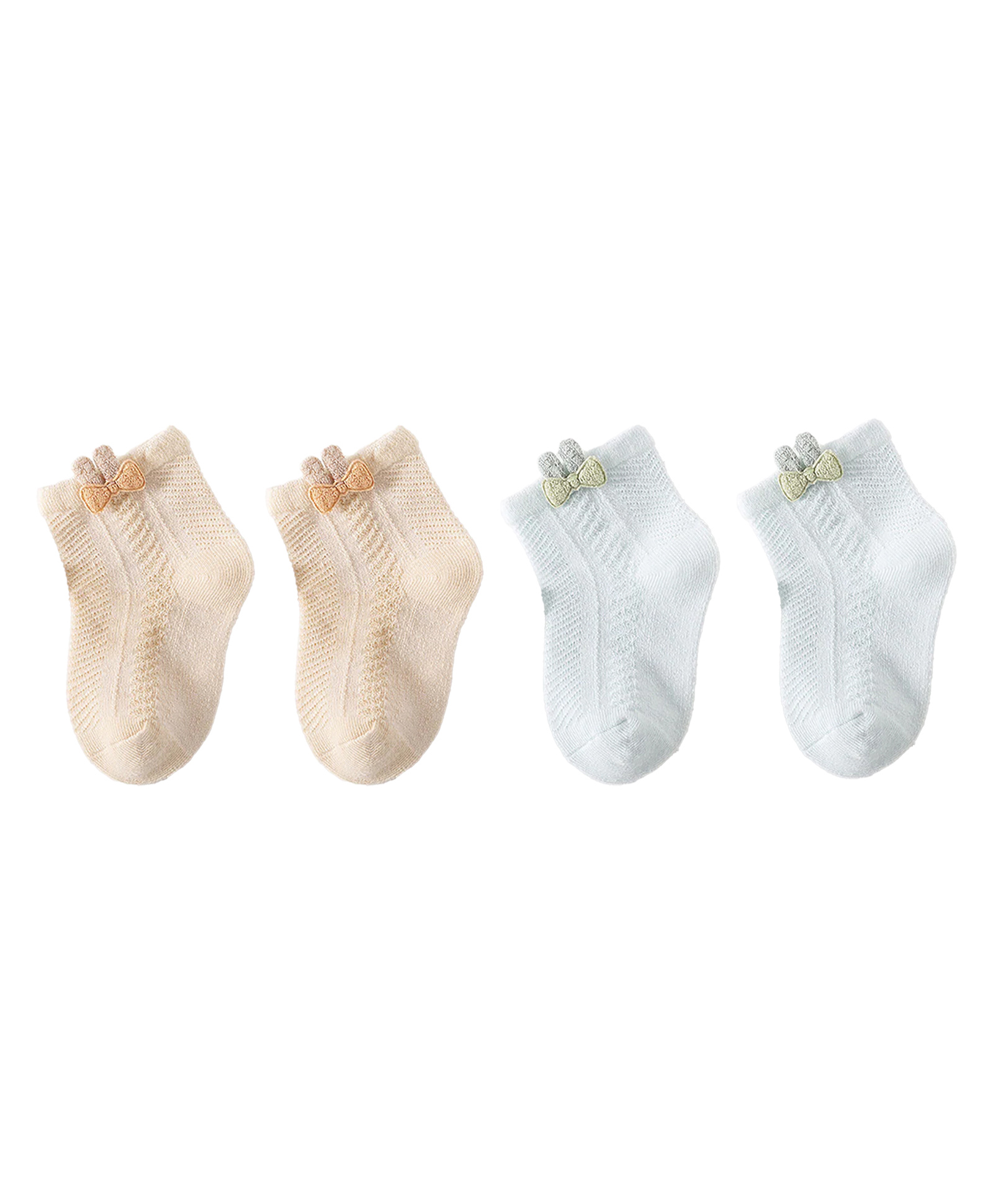 SYGA Set of 2 Cotton Solid Socks - Khaki & Green-picture-22