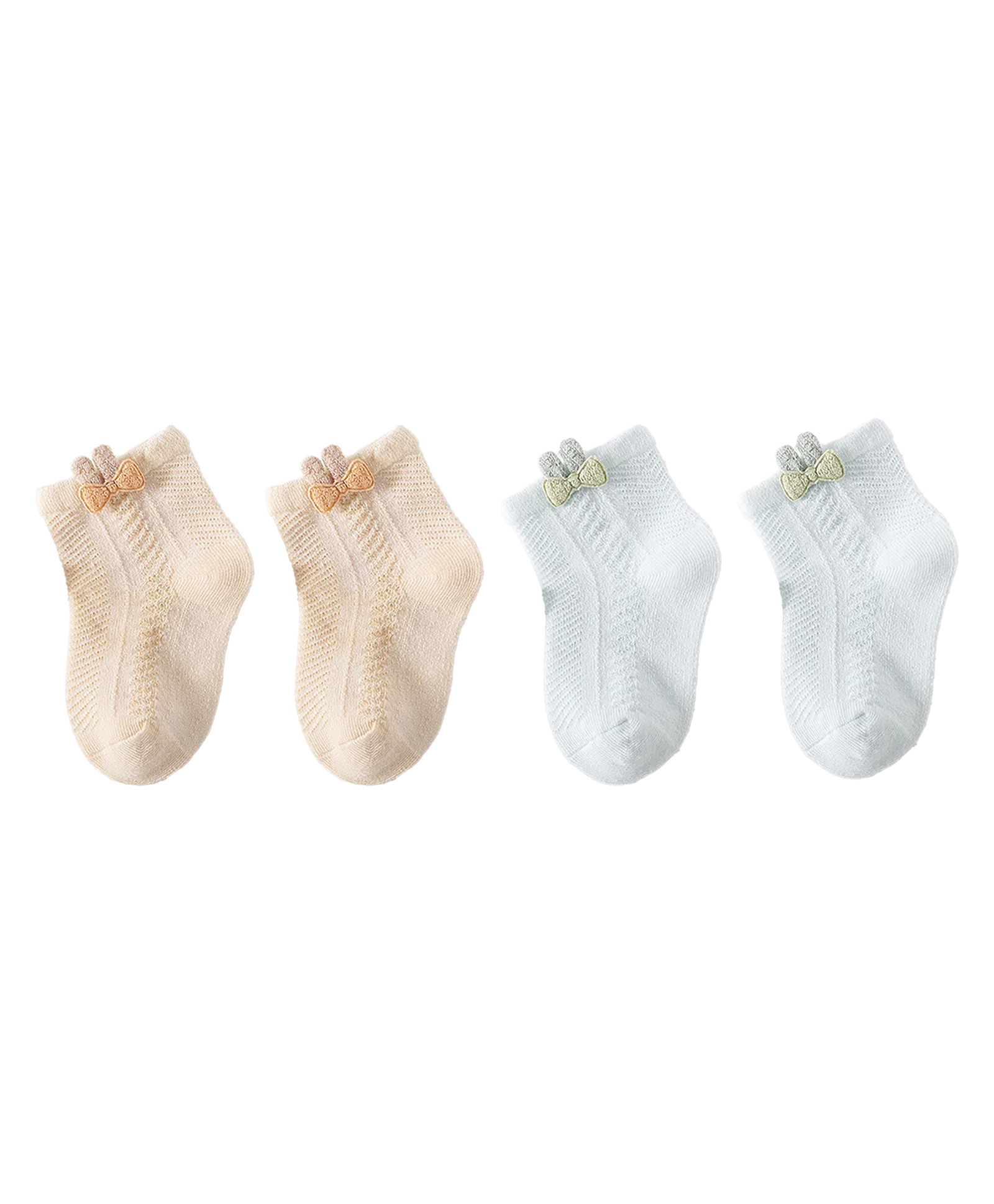 SYGA Set of 2 Cotton Solid Socks - Khaki & Green-picture-16