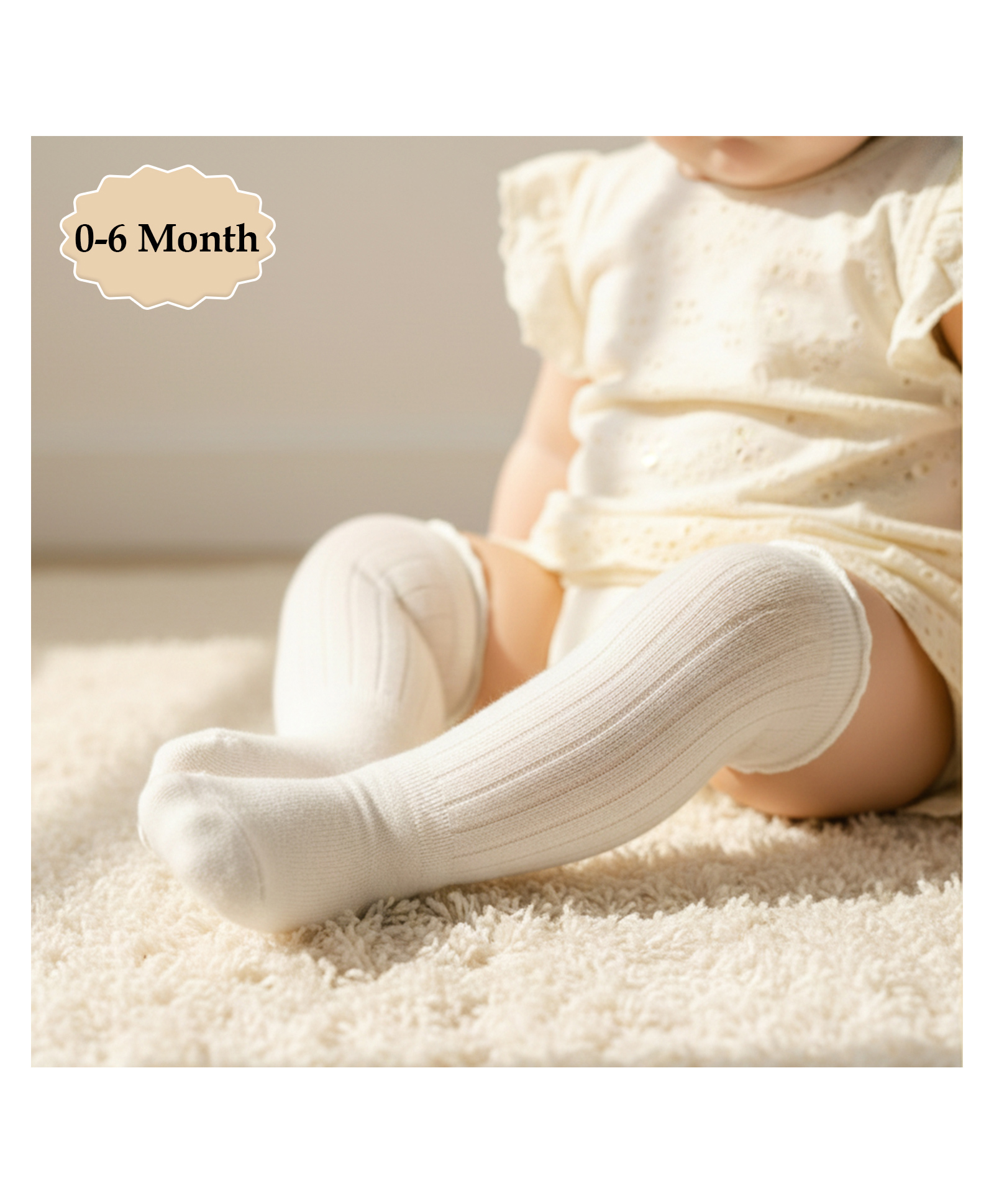 SYGA Cotton Solid Socks - White-picture-15