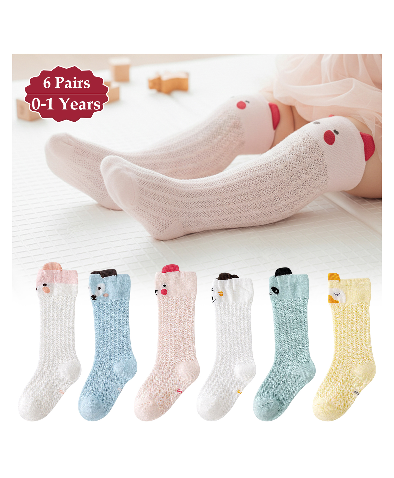 SYGA Set of 6 Cotton Knitted Socks - Multicolor-picture-18