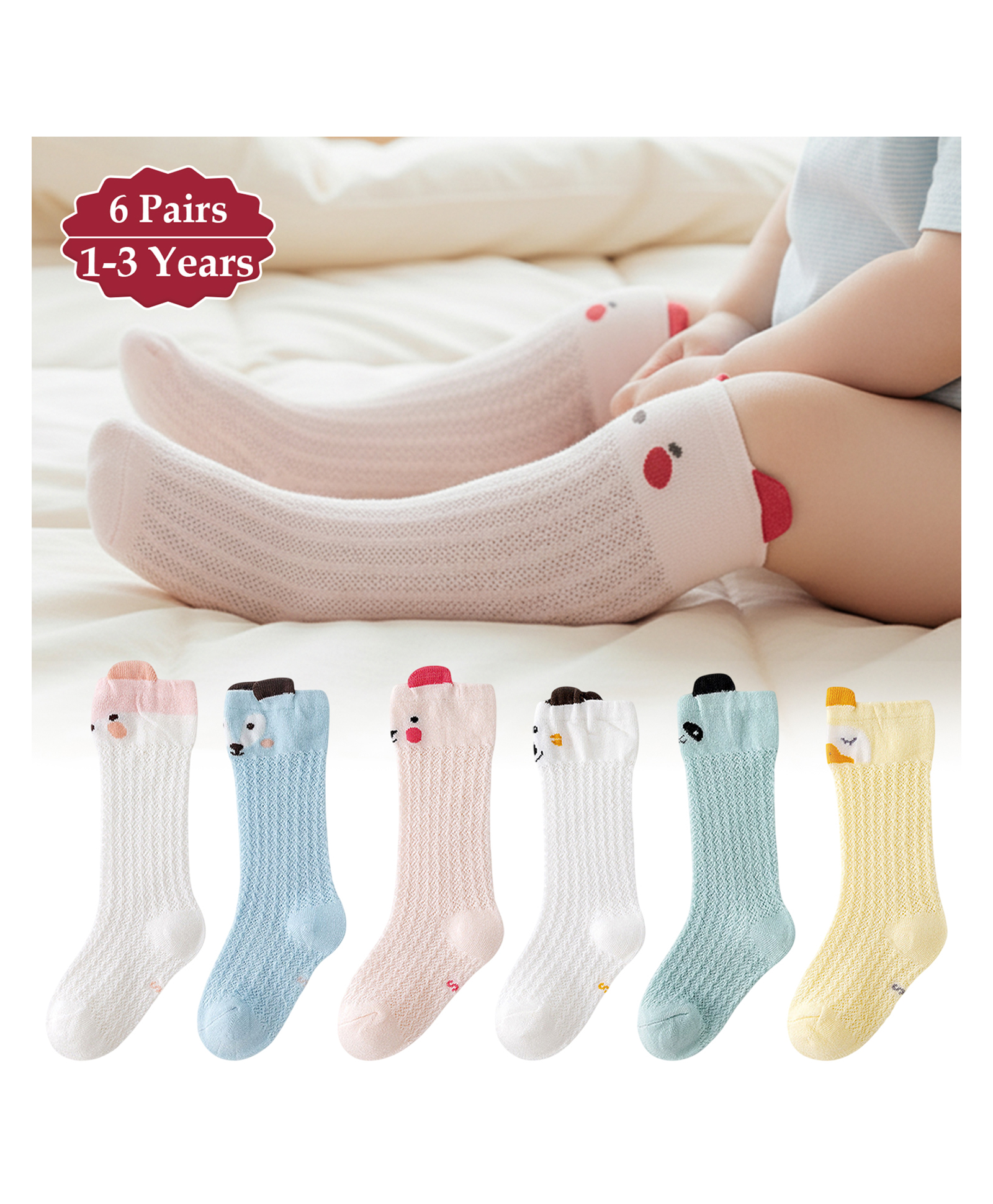 SYGA Set of 6 Cotton Knitted Socks - Multicolor-picture-12