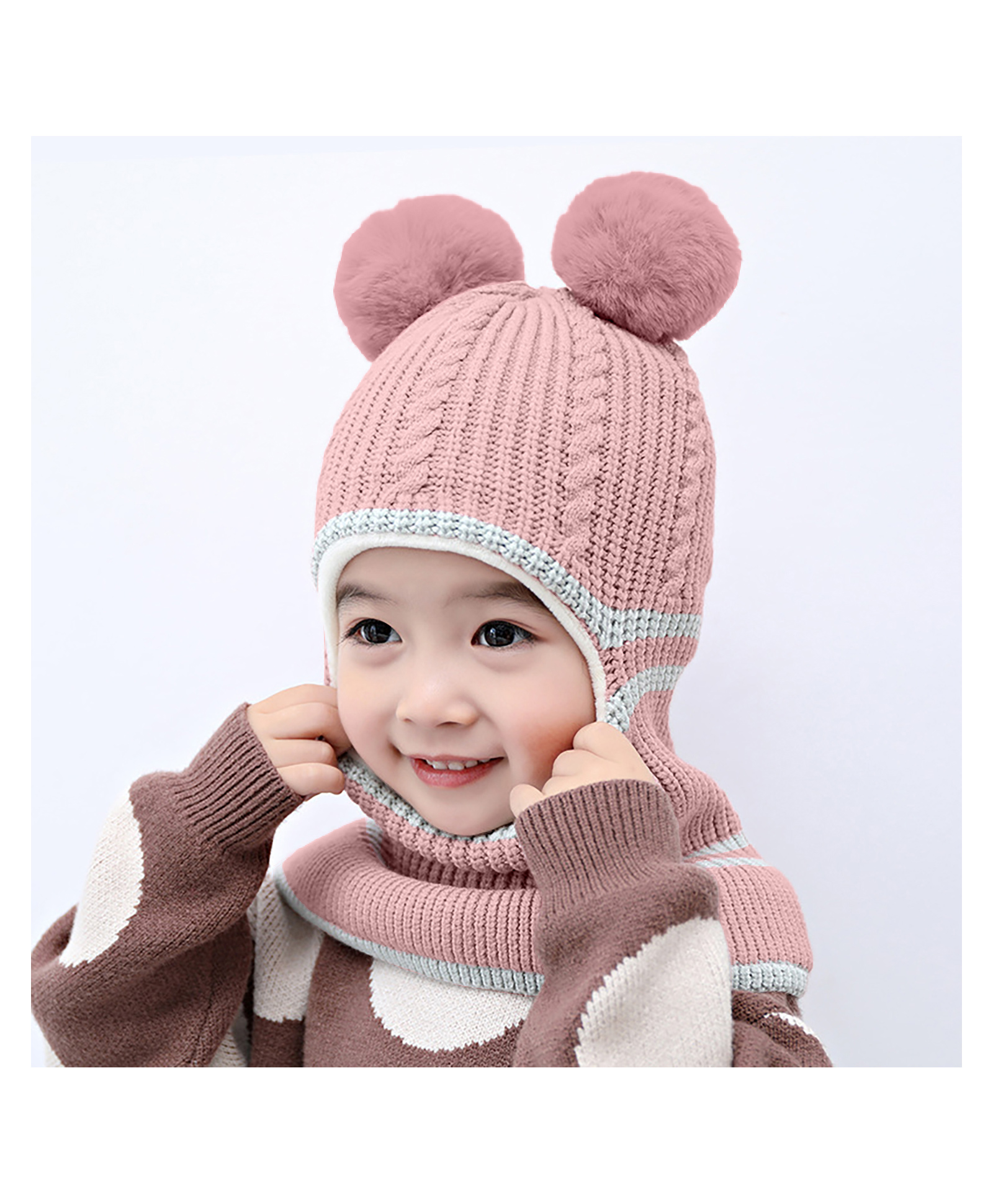 SYGA Wool Knitted Cap - Pink-picture-26