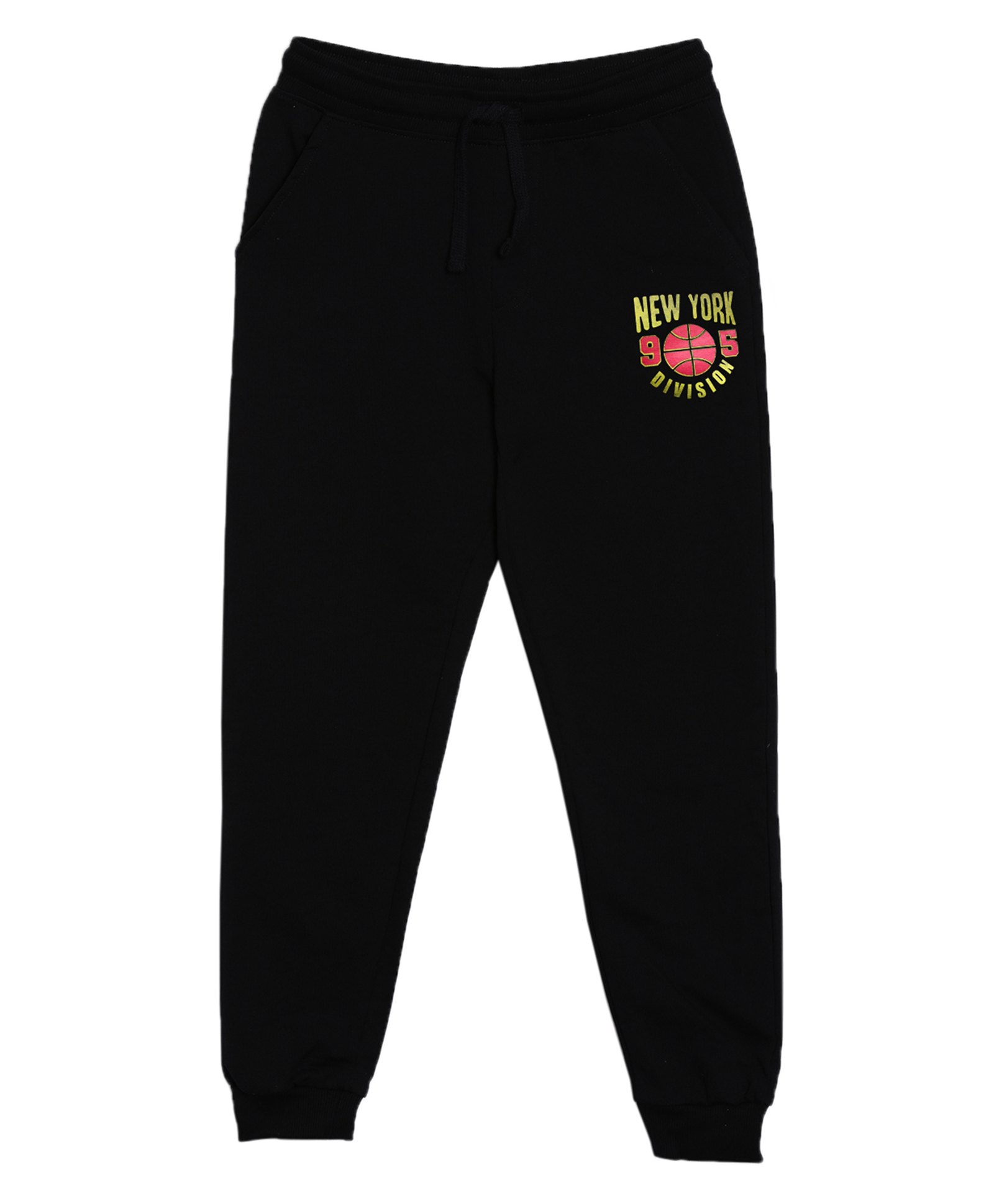 3PIN Cotton New York Division Printed Joggers - Black-picture-18