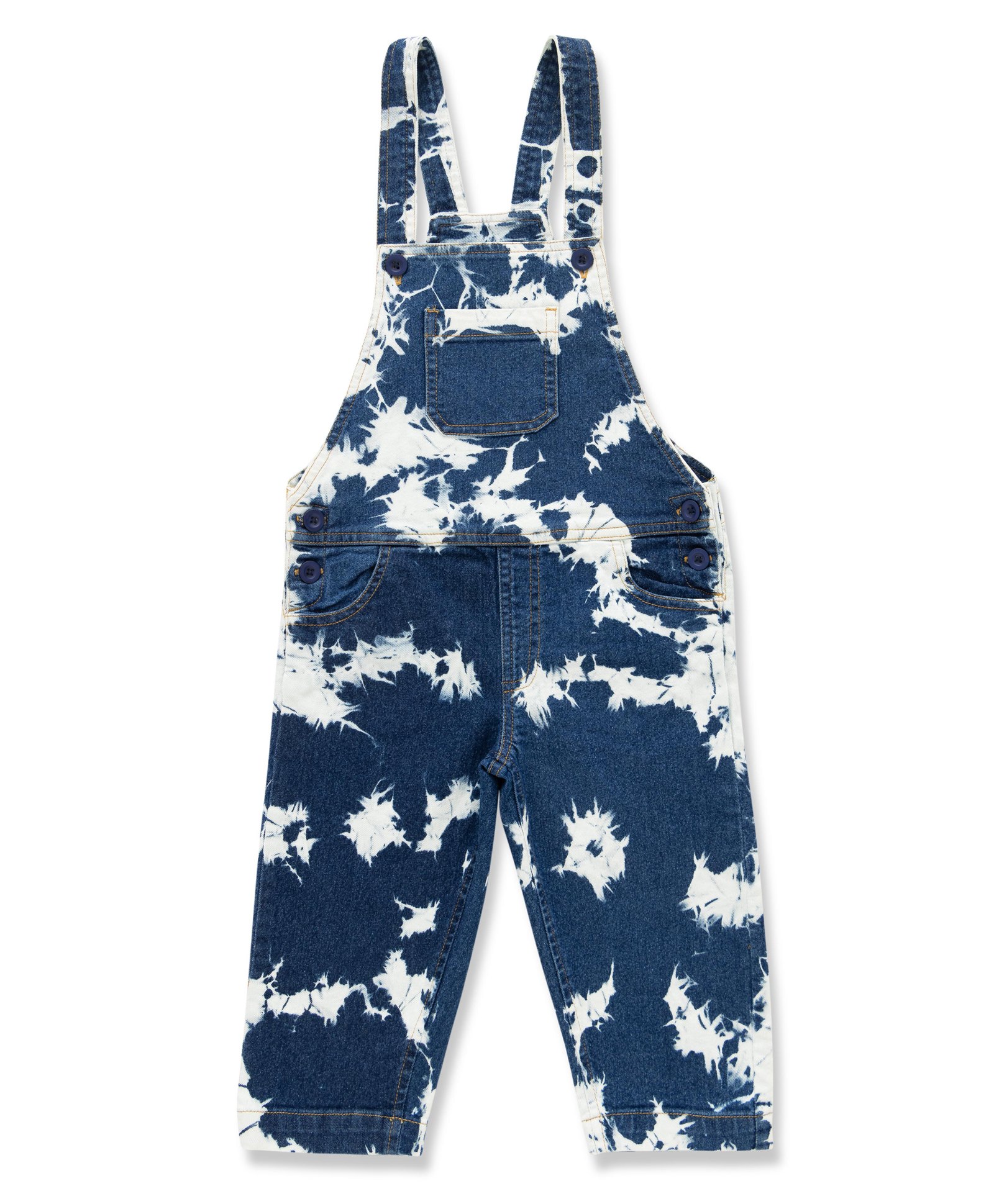 JusCubs Denim Sleeveless Pocket Detailed Tye & Dye Dungaree - Blue-picture-14