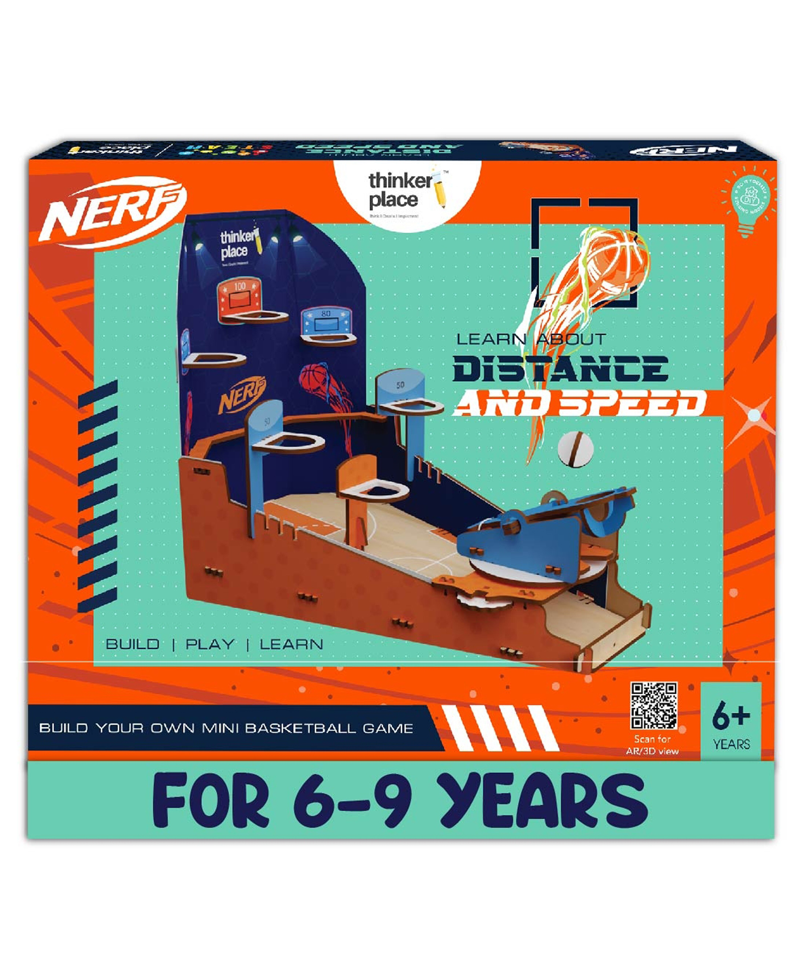 ThinkerPlace Nerf DIY Basketball Frenzy Toy for Kids-image-37