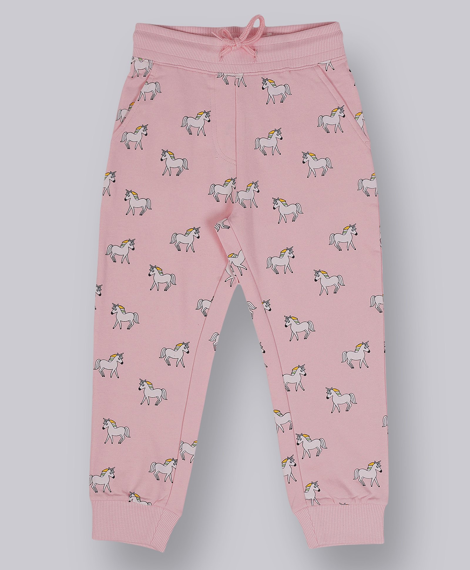 Plum Tree Cotton Unicorn Printed Joggers - Pink-picture-14