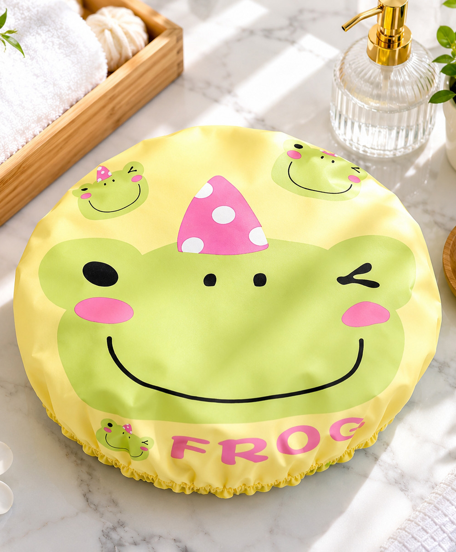 Adore Baby Kidzie Waterproof shower cap-Frog-picture-19
