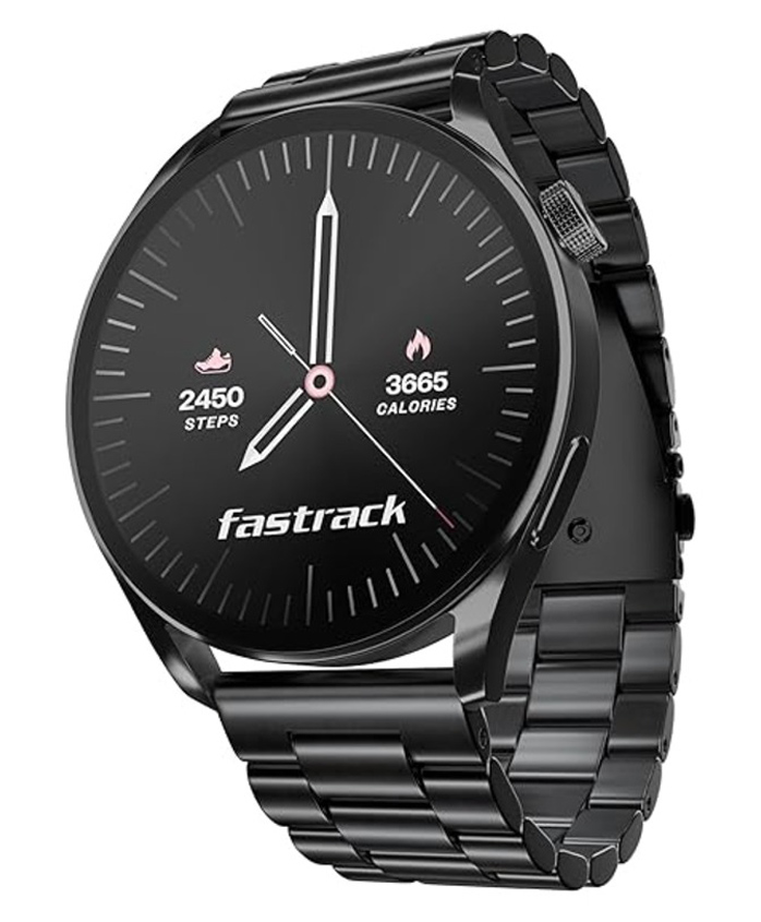 Fastrack Dezire Fx1 Smartwatch Luxury Metal  with 1.38 Ultra Vu Hd Display with Bright Pixel Resolution|Blood Pressure Monitor|60 Hz Fluid Display| Functional Crown|single Sync Bt Calling| Ai Voice Assistant| Upto 5 Day Battery| Black-picture-29