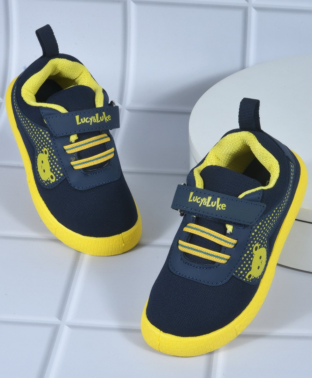 LIBERTY Mesh Detailed Bear Designed Velcro Closure Shoes - Navy Blue-image-21