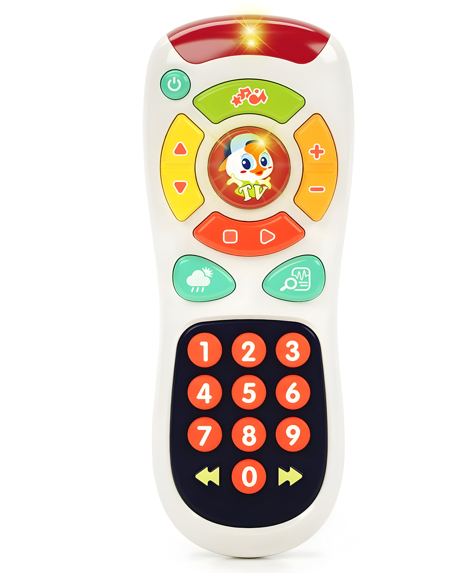 NEGOCIO TV Remote Toy with Music and Light, Educational and Learning Number Buttons Infant Travel Remote Toy for Toddlers Age 6+ Months-PACK OF 1- COLOR MAY VARY-image-32