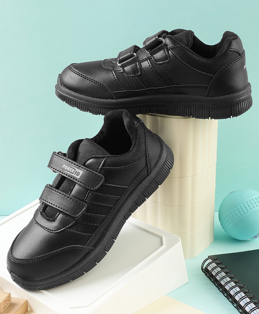 LIBERTY Velcro Closure School Shoes - Black-image-43