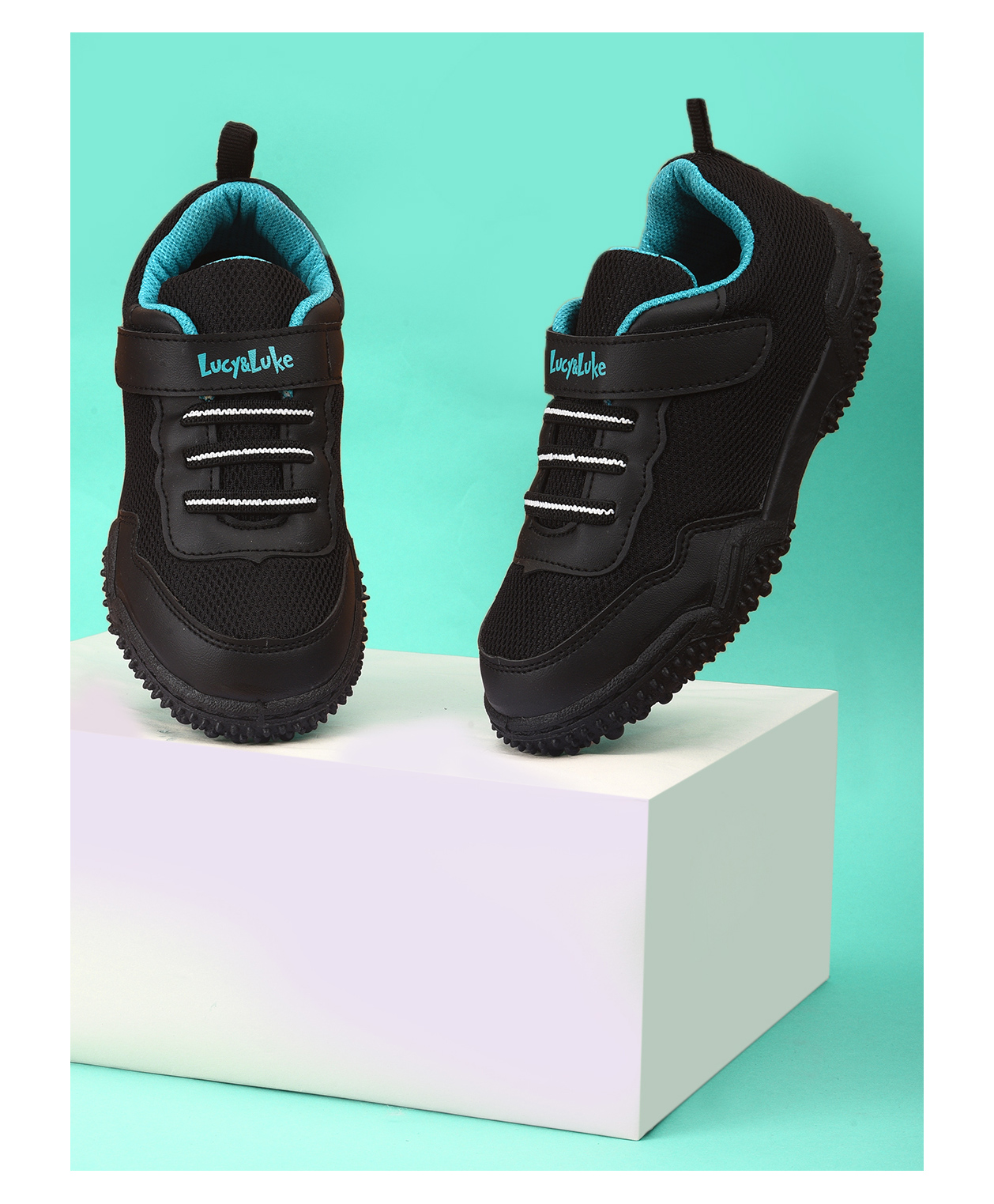 LIBERTY Lucy & Luke Printed Mesh Velcro Sports Shoes - Black-image-42