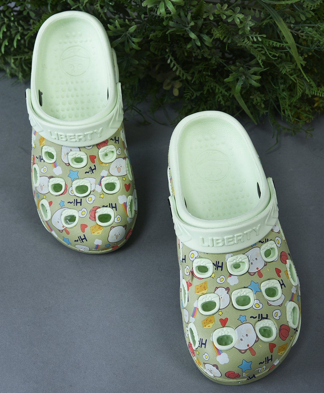 LIBERTY Heart & Star Detailed Perforated Clogs - Sea Green-picture-23