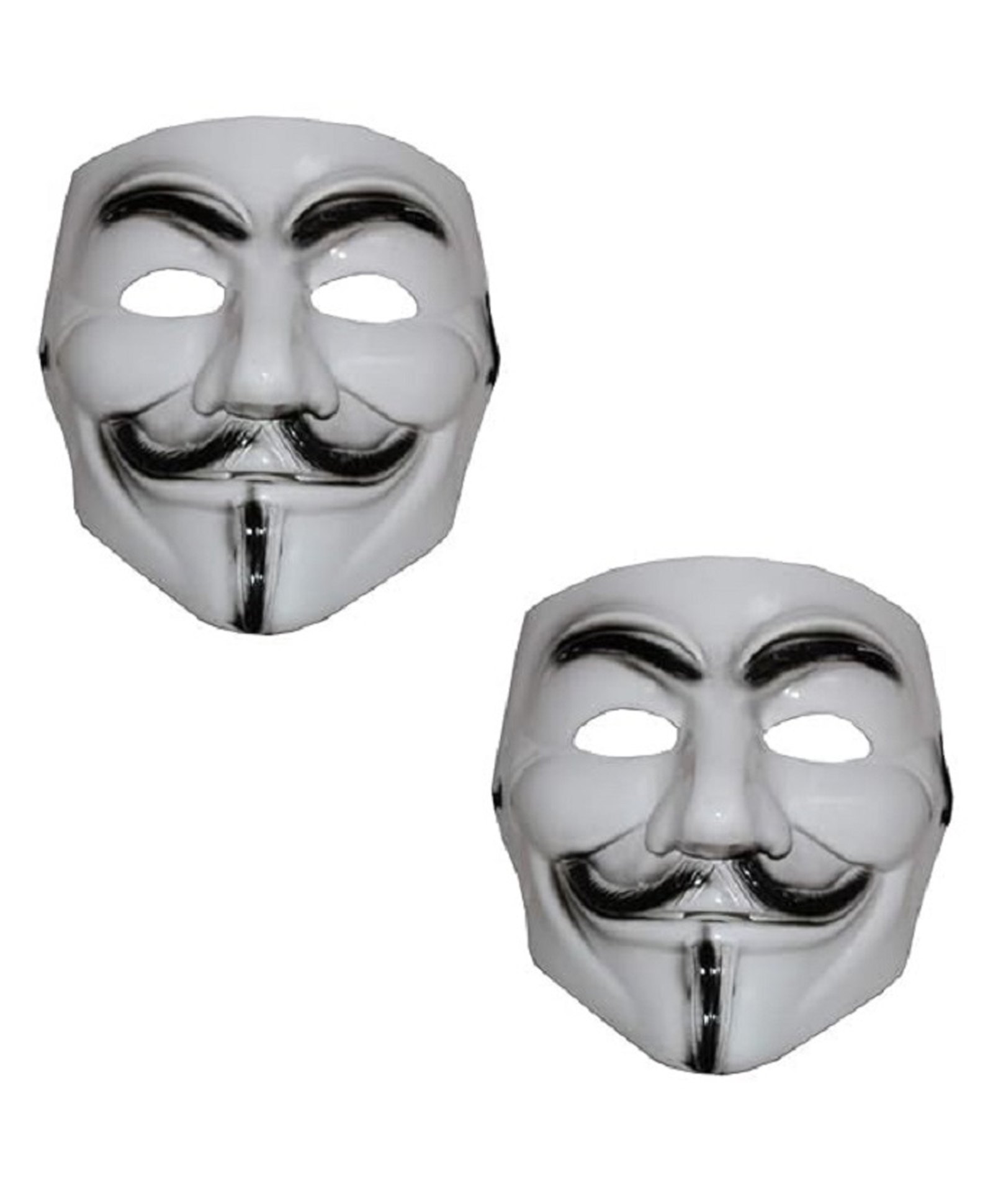 Kaku Fancy Dresses Vendetta Face Mask Pack Of 2 For Kids, Hacker Face For Cosplay Party, Halloween Costume Accessory Includes 2 Mask - White-picture-13
