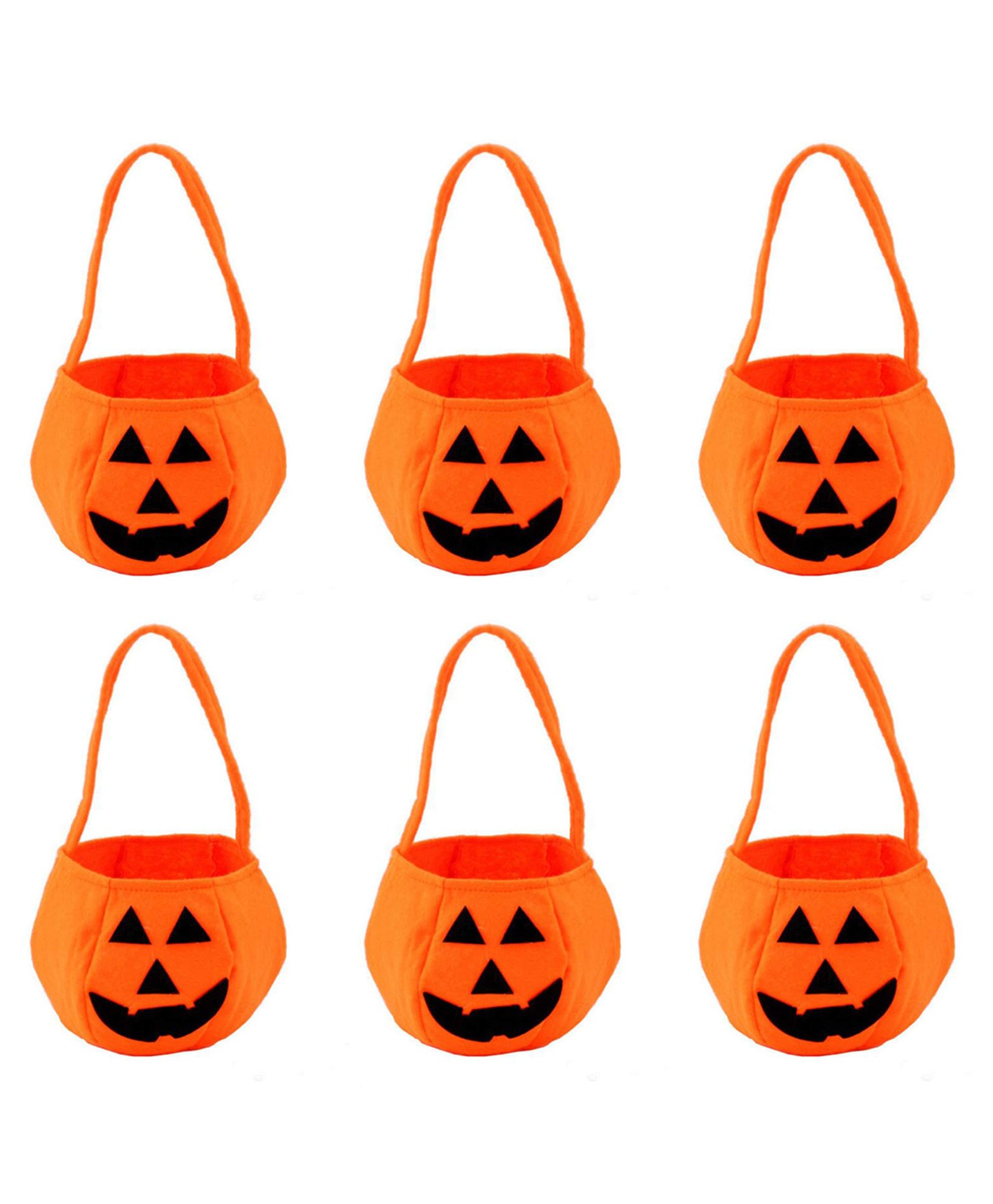 Kaku Fancy Dresses Pack Of 6 Halloween Theme Pumpkin Basket - Orange-image-49
