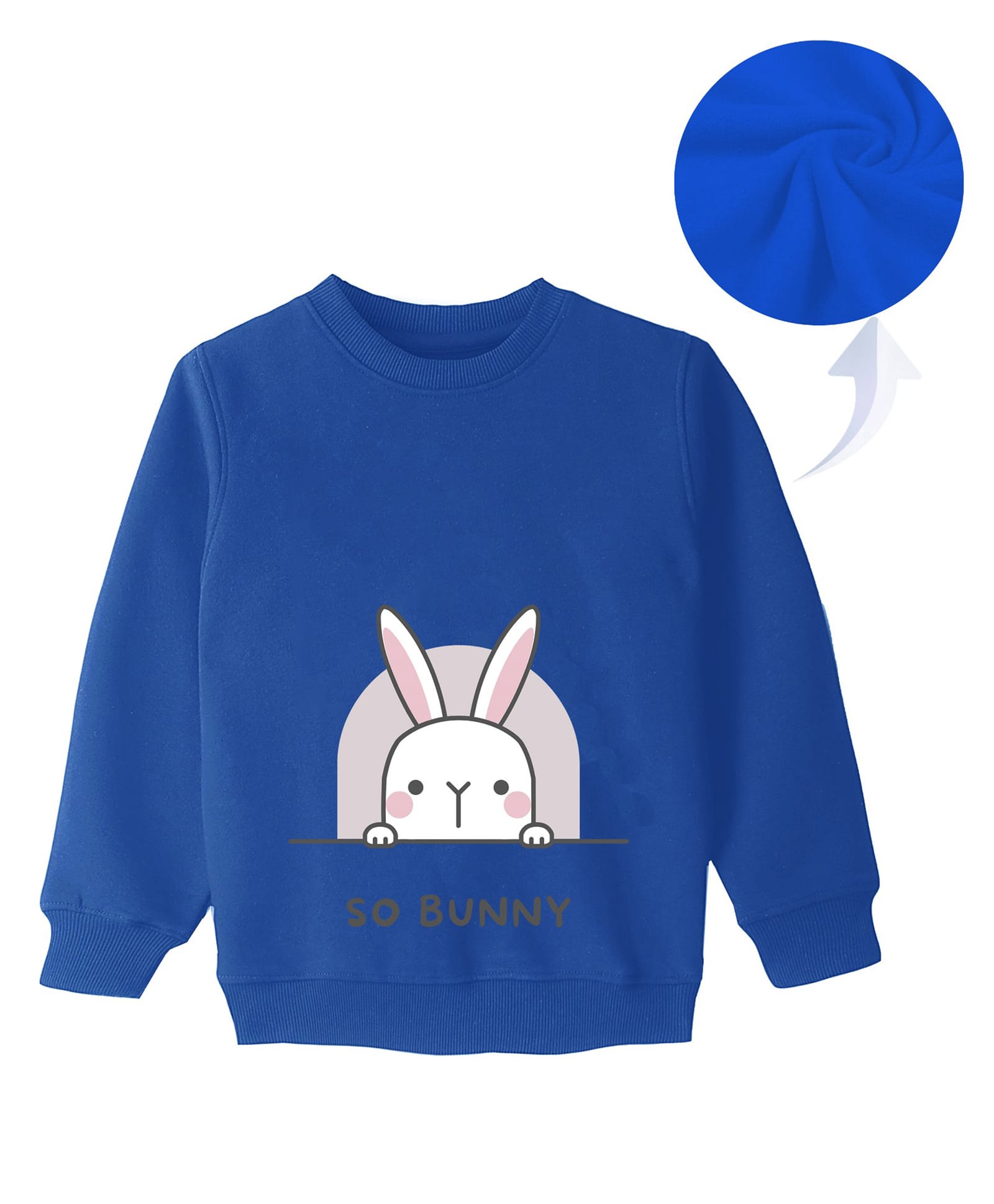 KAVEE Full Sleeves Bunny Printed Sweatshirt - Royal Blue-picture-24