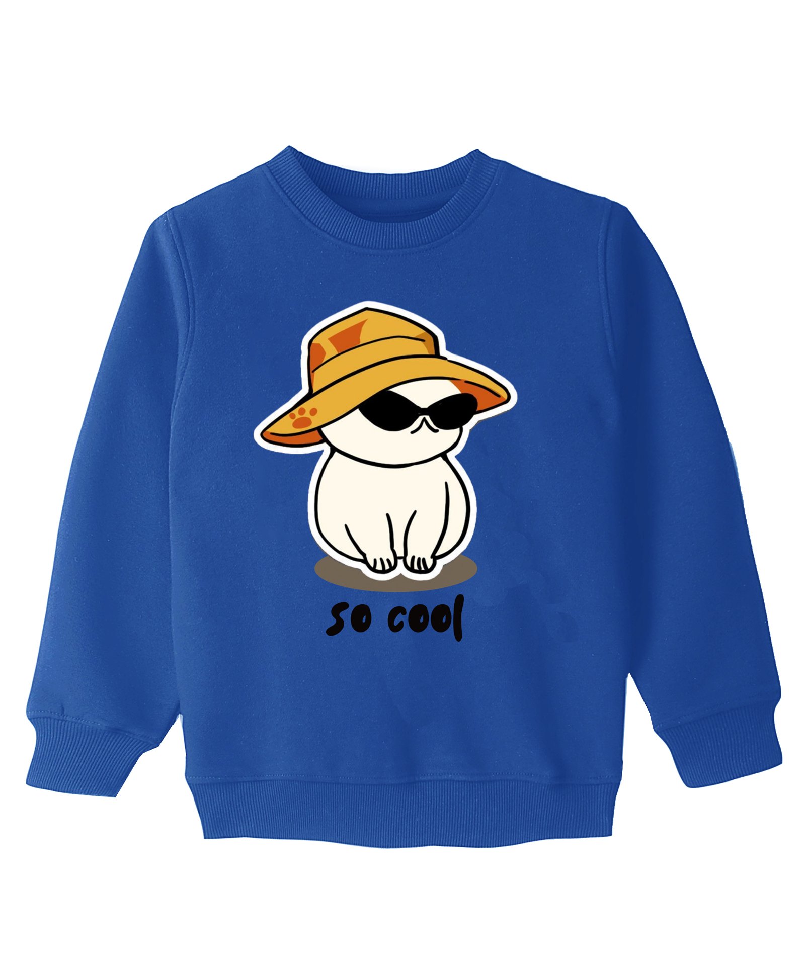 KAVEE Full Sleeves Cat Printed Sweatshirt - Royal Blue-picture-37