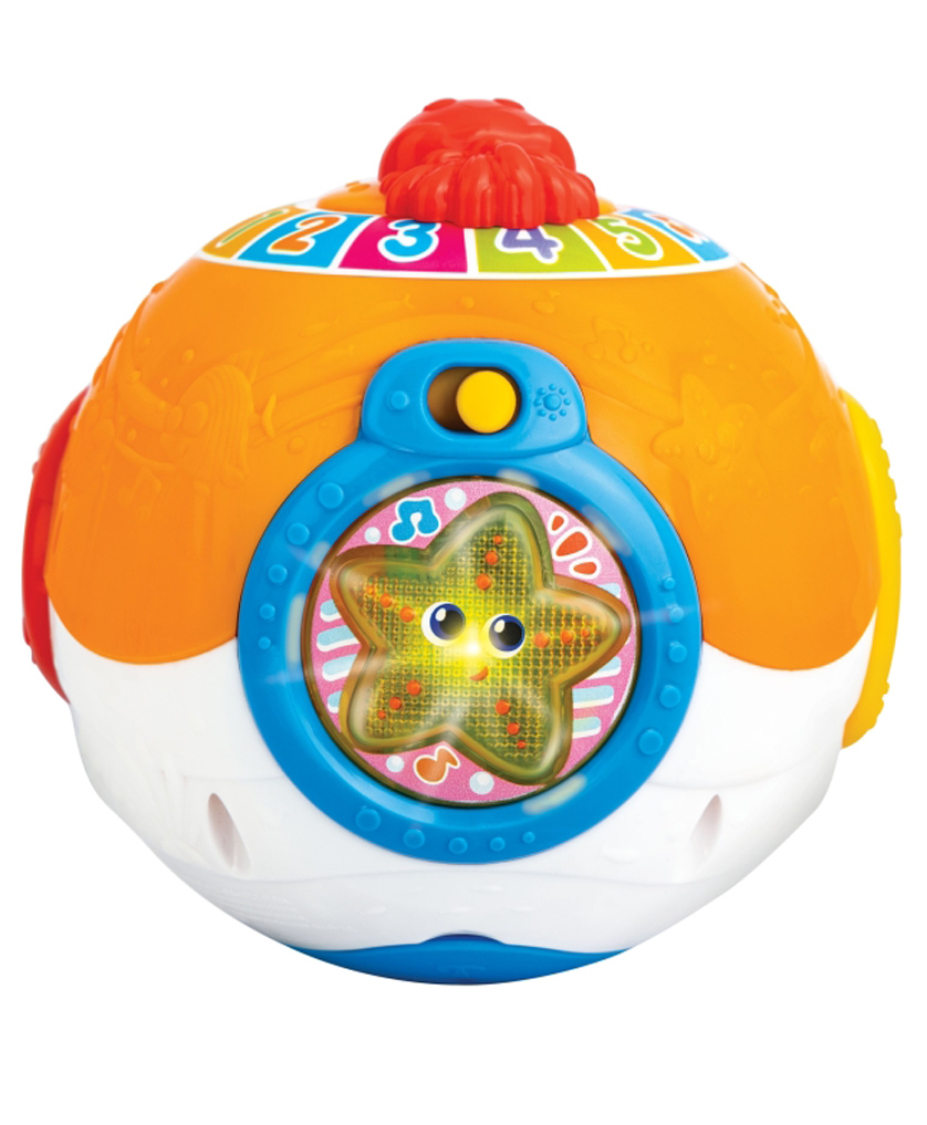 Winfun Roll 'N Learn Activity Ocean Ball | Fun & Activity Toy | Sound & Light effect | Included Batteries | Multicolor | Age 6M+-picture-26