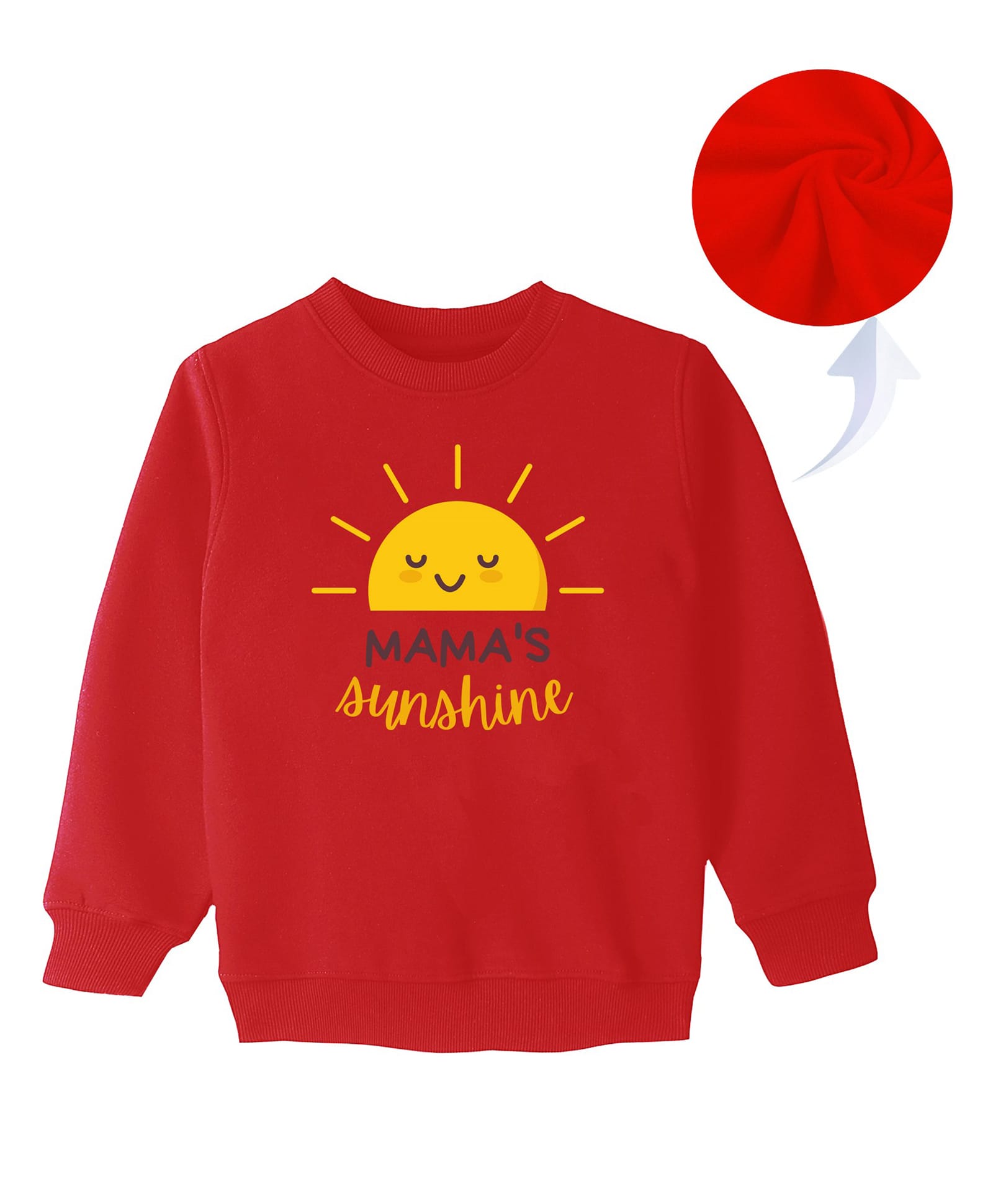 KAVEE Full Sleeves Mamas Sunshine Text Printed  Sweatshirt - Red-picture-19