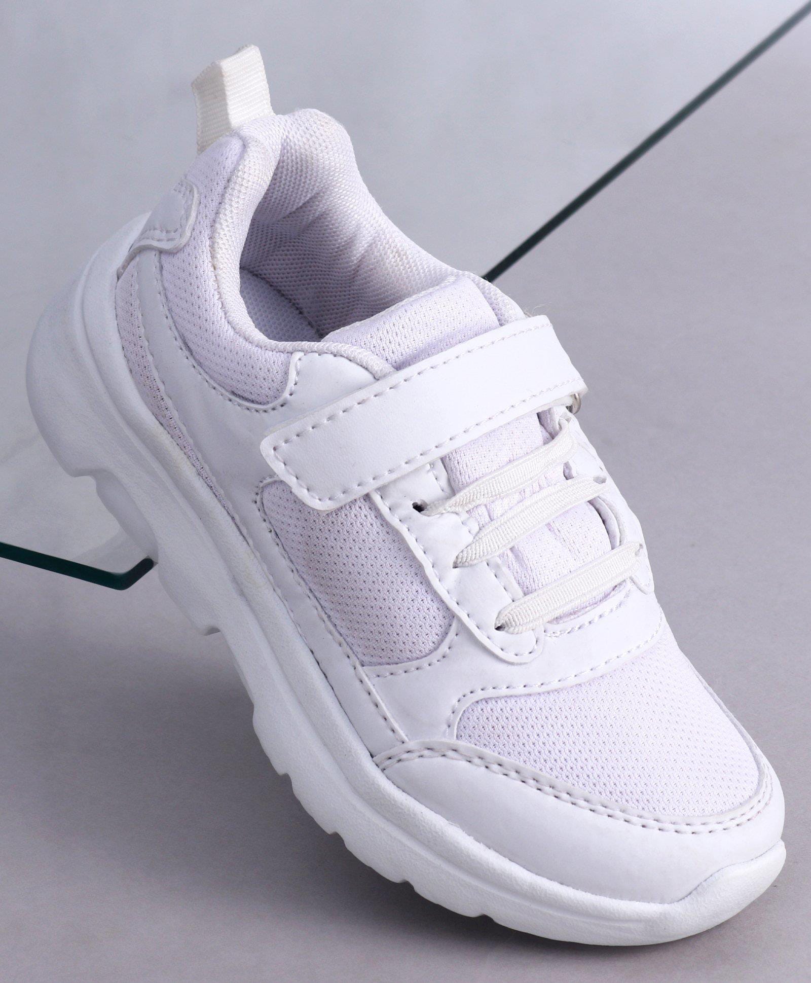 Pine Kids School Shoes with Velcro Closure -White