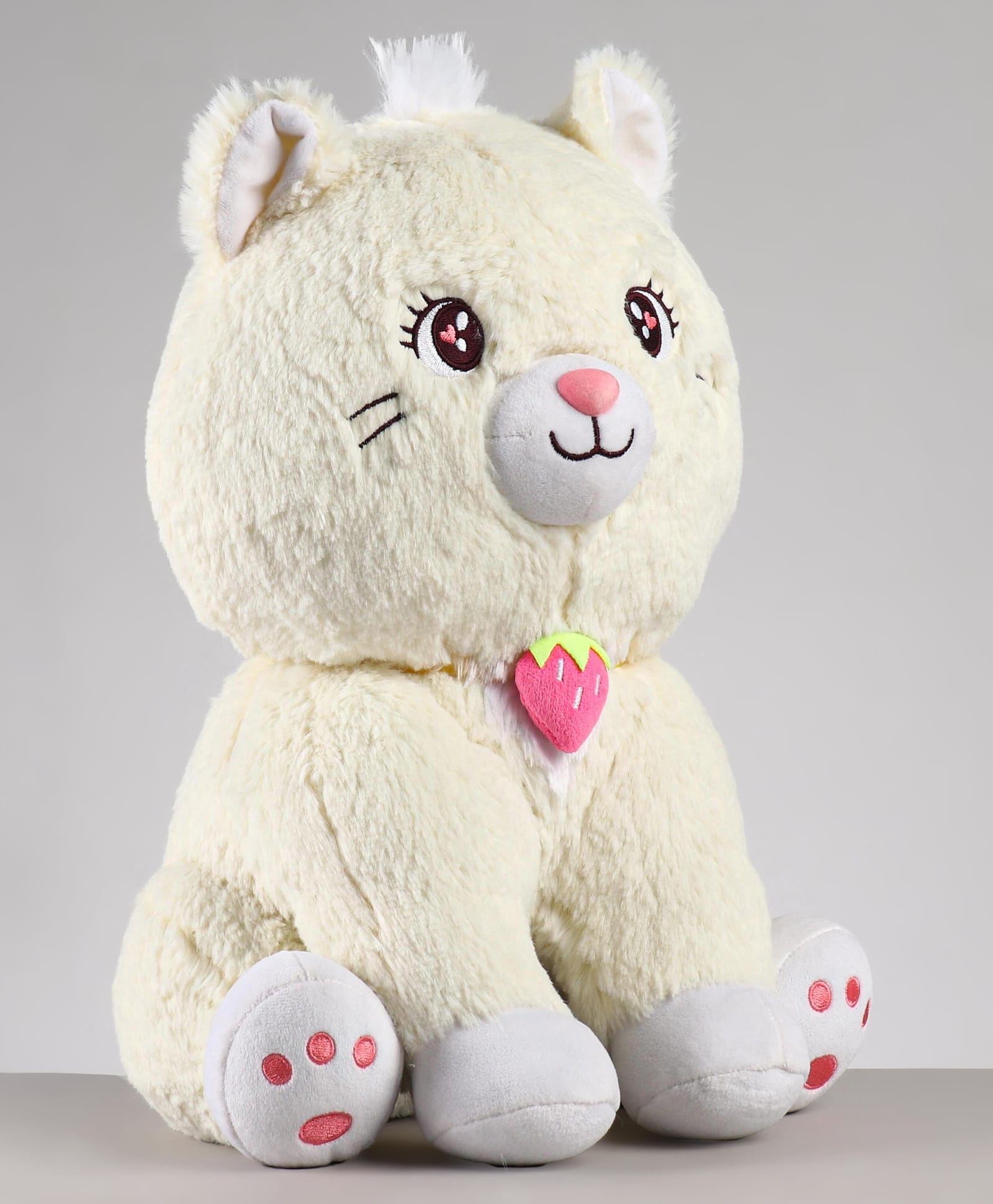 Bonfino Plush Cat Soft Toy Yellow - Height 35 cm