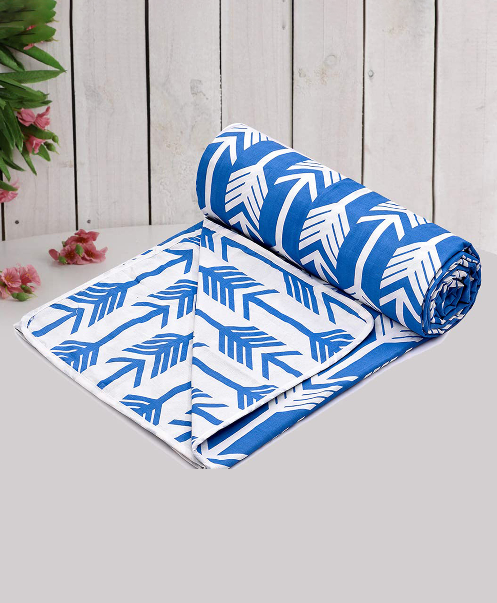 RRC Super Soft Cotton Reversible Single Dohar - Blue-picture-26