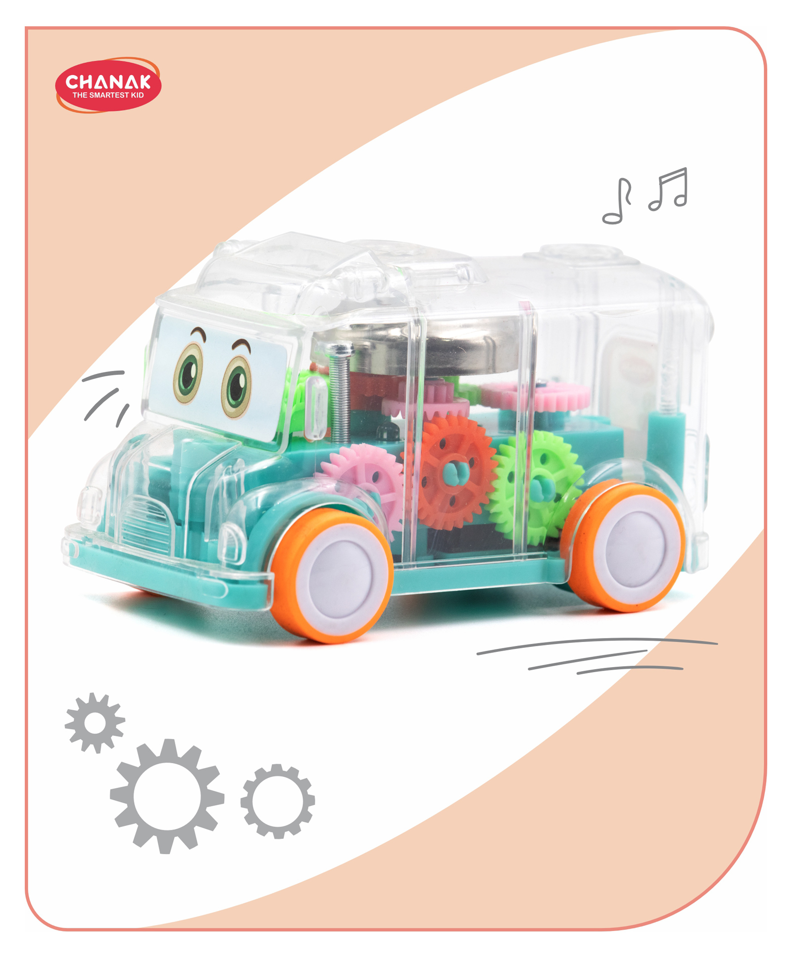 Aditi Toys Transparent Gear Bus  Mini School Bus Toy with Lights and Sounds for Kids Above 3 Years, BIS Approved (Light Blue)-picture-24