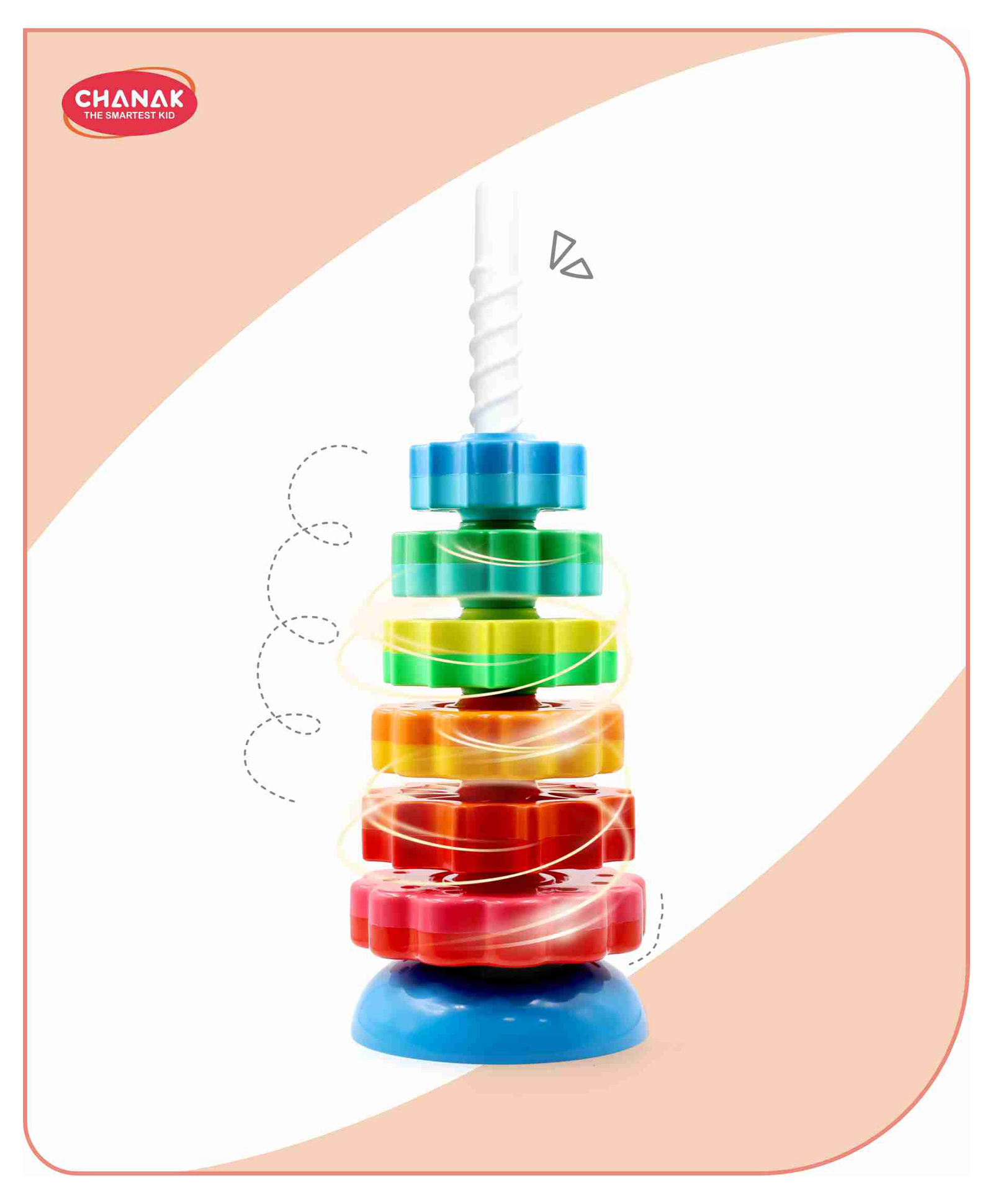 Aditi Toys Spinning Stacking Tower  Rainbow Spin Tower Educational Toy for Toddlers Non-toxic, BPA Free-picture-15