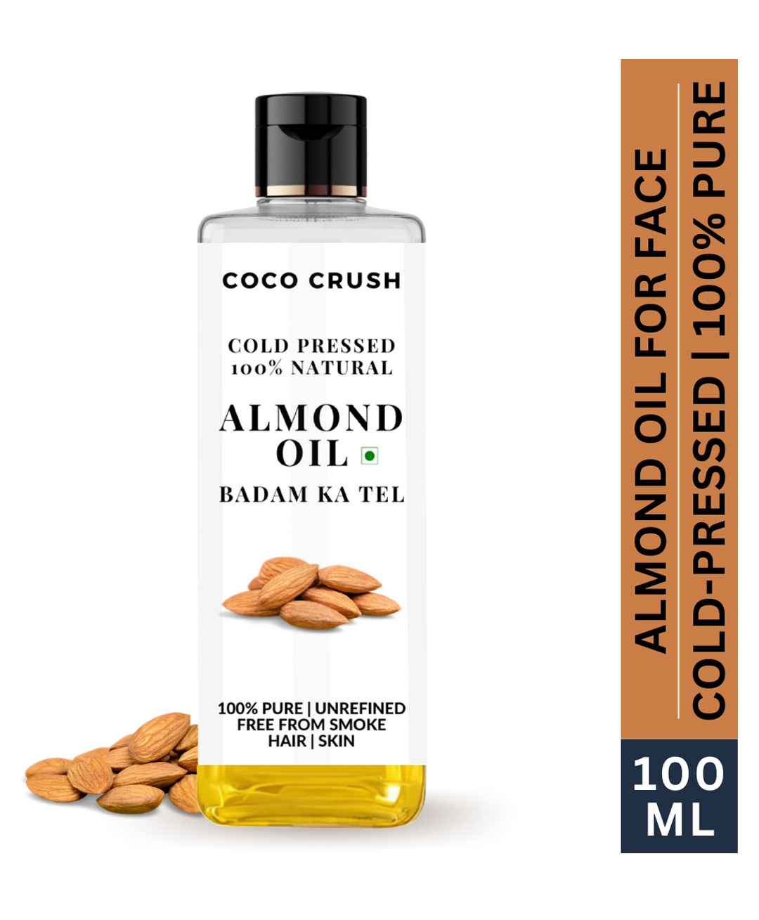 Coco Crush Cold-Pressed Virgin Almond Oil, 100% Pure, Organic, & Natural - 100 ml-picture-11