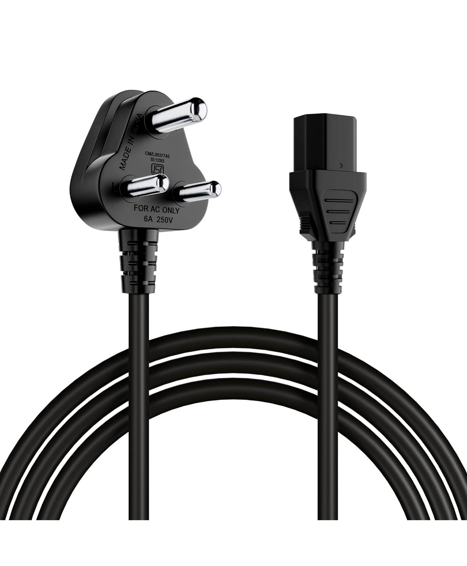 Portronics Konnect G4 350W Desktop Power Cable, 3 Pin Type Connector, 350W Max Load Capacity, 1.2M Length(Black) POR-2105-image-9