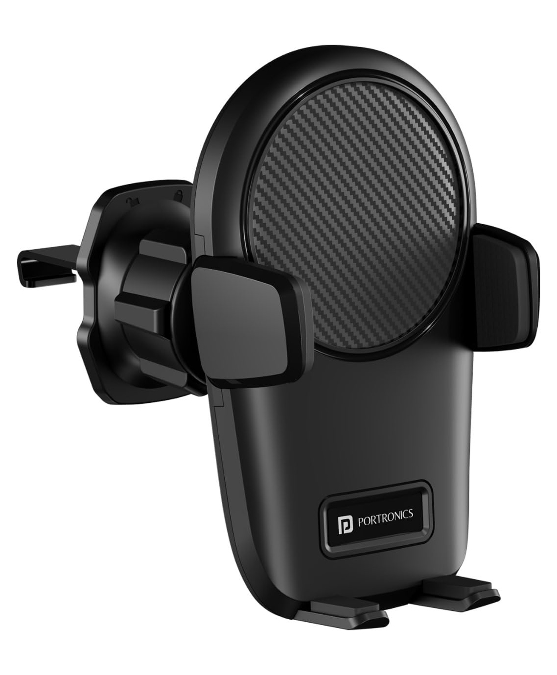 Portronics Clamp Z Car Phone Holder Stand with 360 Degree Rotation, AC Vent Mount, Strong Grip, Single Hand Use, Shockproof Build, Mobile Stand for Car (Black) POR-2531-image-32