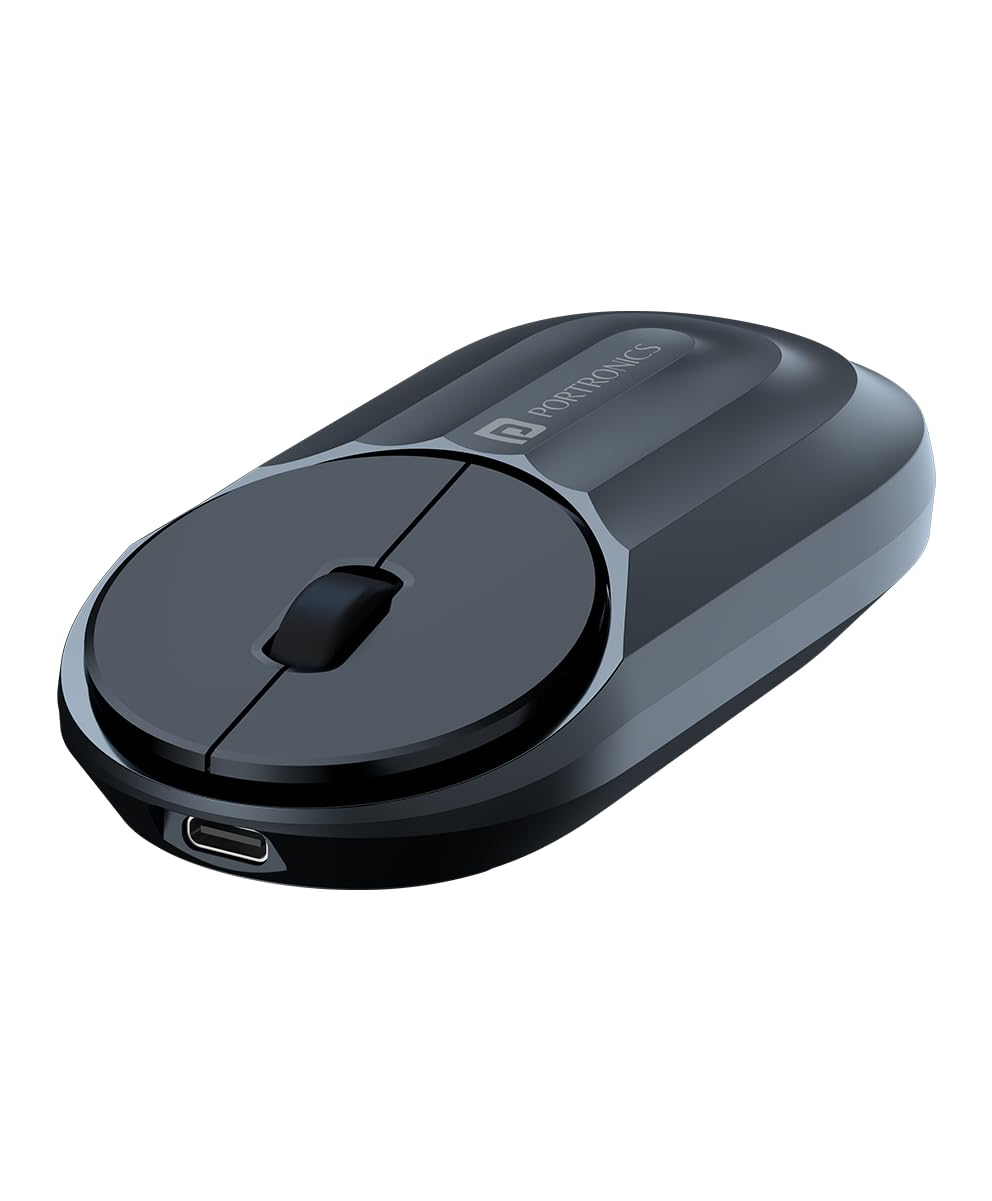 Portronics Toad 6 Bluetooth Wireless Mouse with 2.4 GHz USB Receiver, Multi-Device Pairing, Built in Battery, 1200 DPI Sensor(Black) POR-2484-image-46