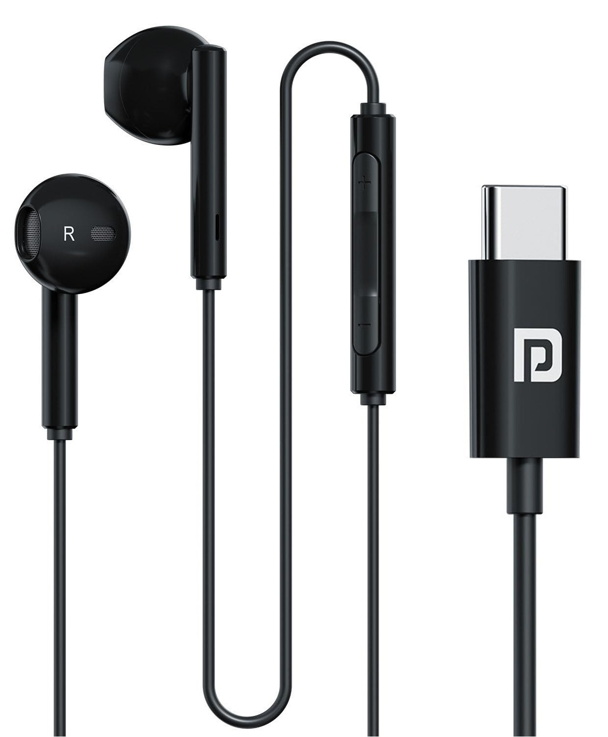 Portronics Conch Theta C in Ear Type C Wired Earphones with in Line HD Mic, Powerful Audio, 14.2mm Driver, Unique Earbuds Design, TPE Anti Tangle Wire, in line Controls, Wide Compatibility(Black) POR-2148-image-14