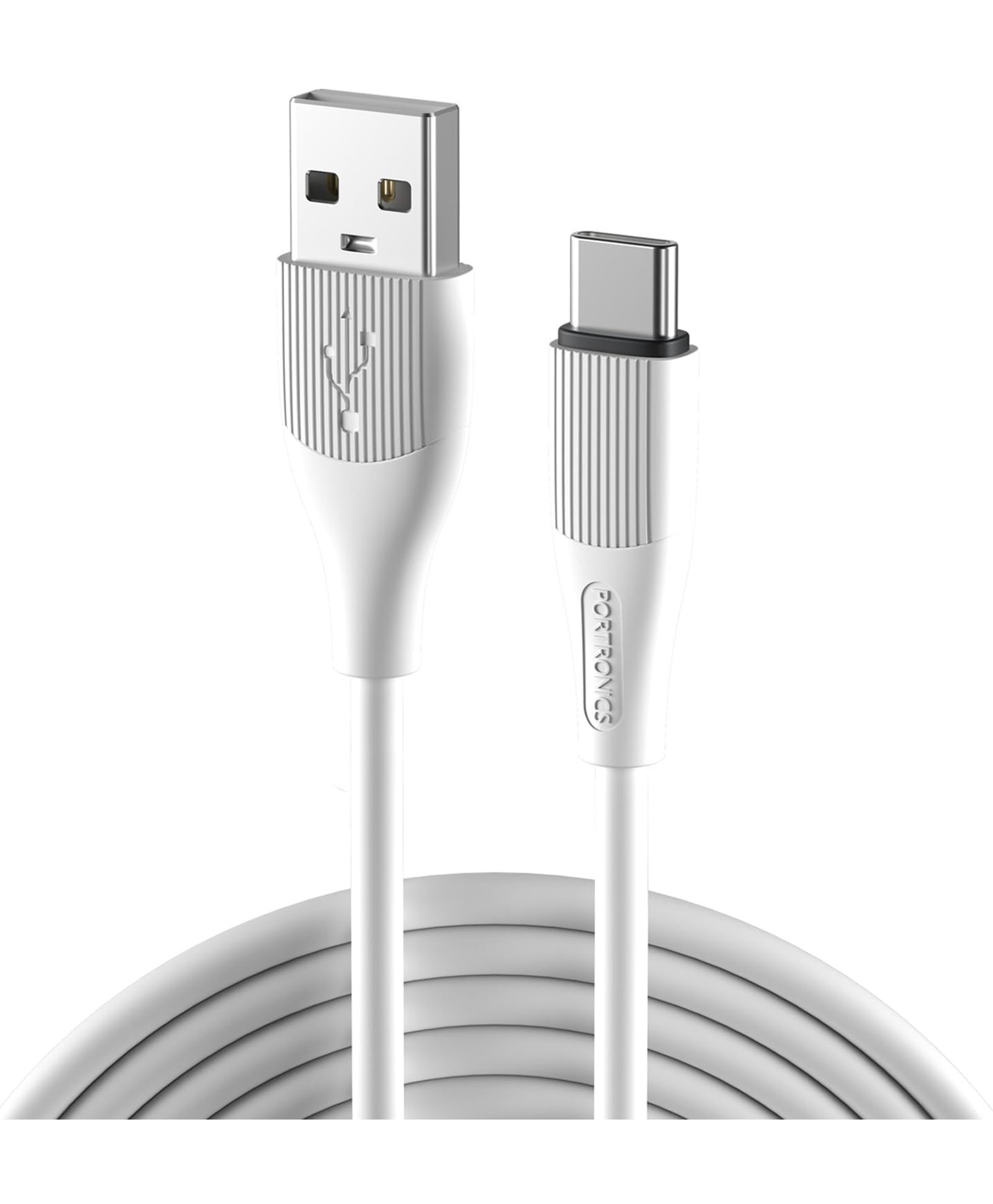 Portronics Silklink 3A USB A to Type C Fast Charging & Data Sync cable for Type C Smartphone, Premium Silicon cable, 1M (White) POR-2715-image-45