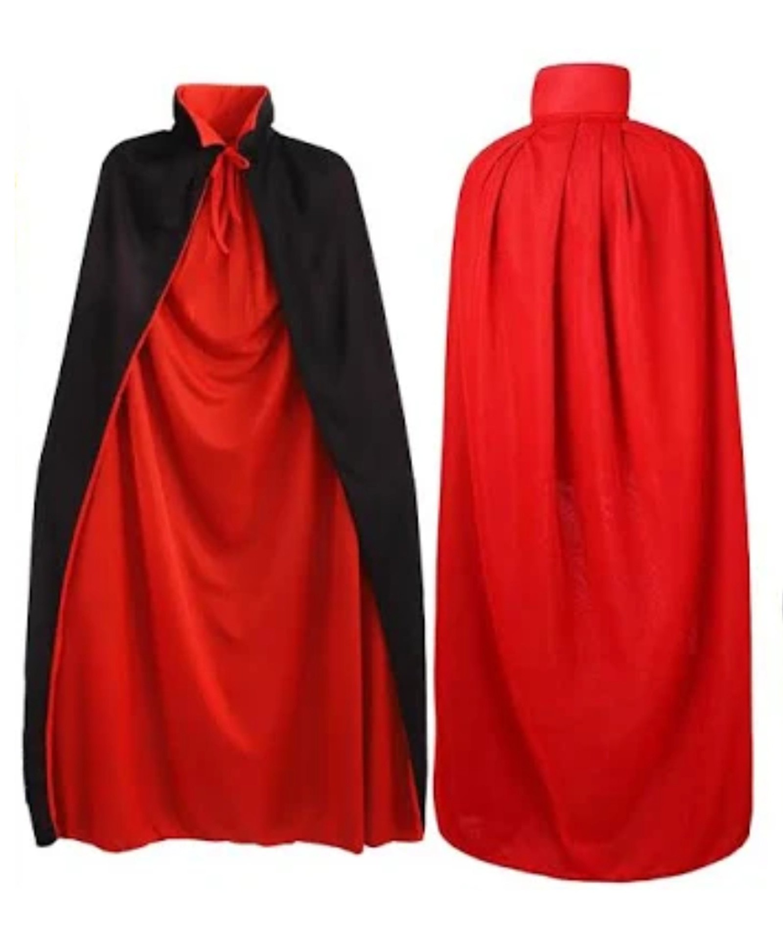 Itsmycostume Halloween Theme Dracula Vampire Reversible Cape Costume - Red & Black-image-23