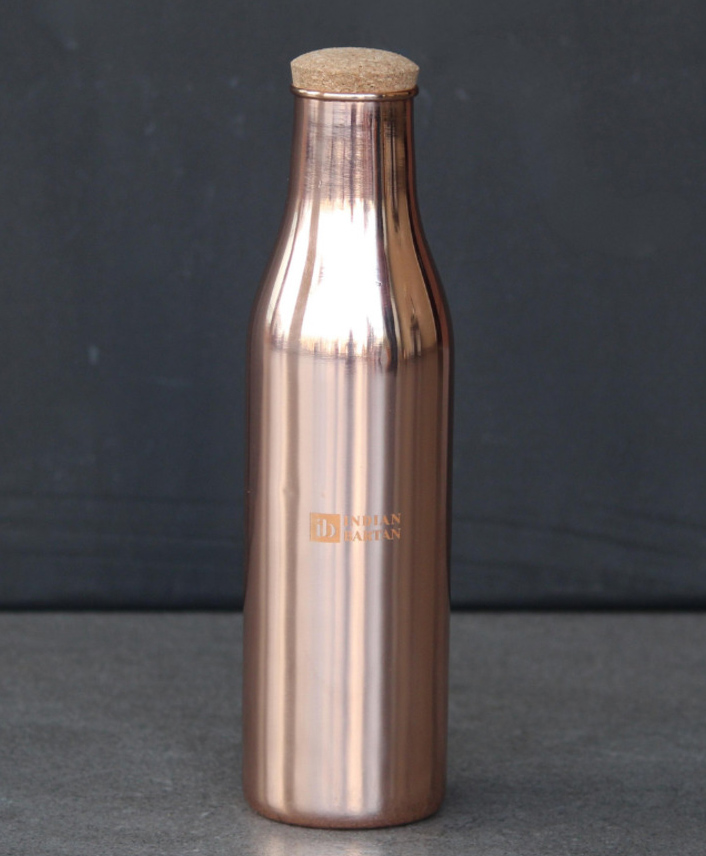 Indian Bartan Glossy Rounded Copper Bottle-picture-10