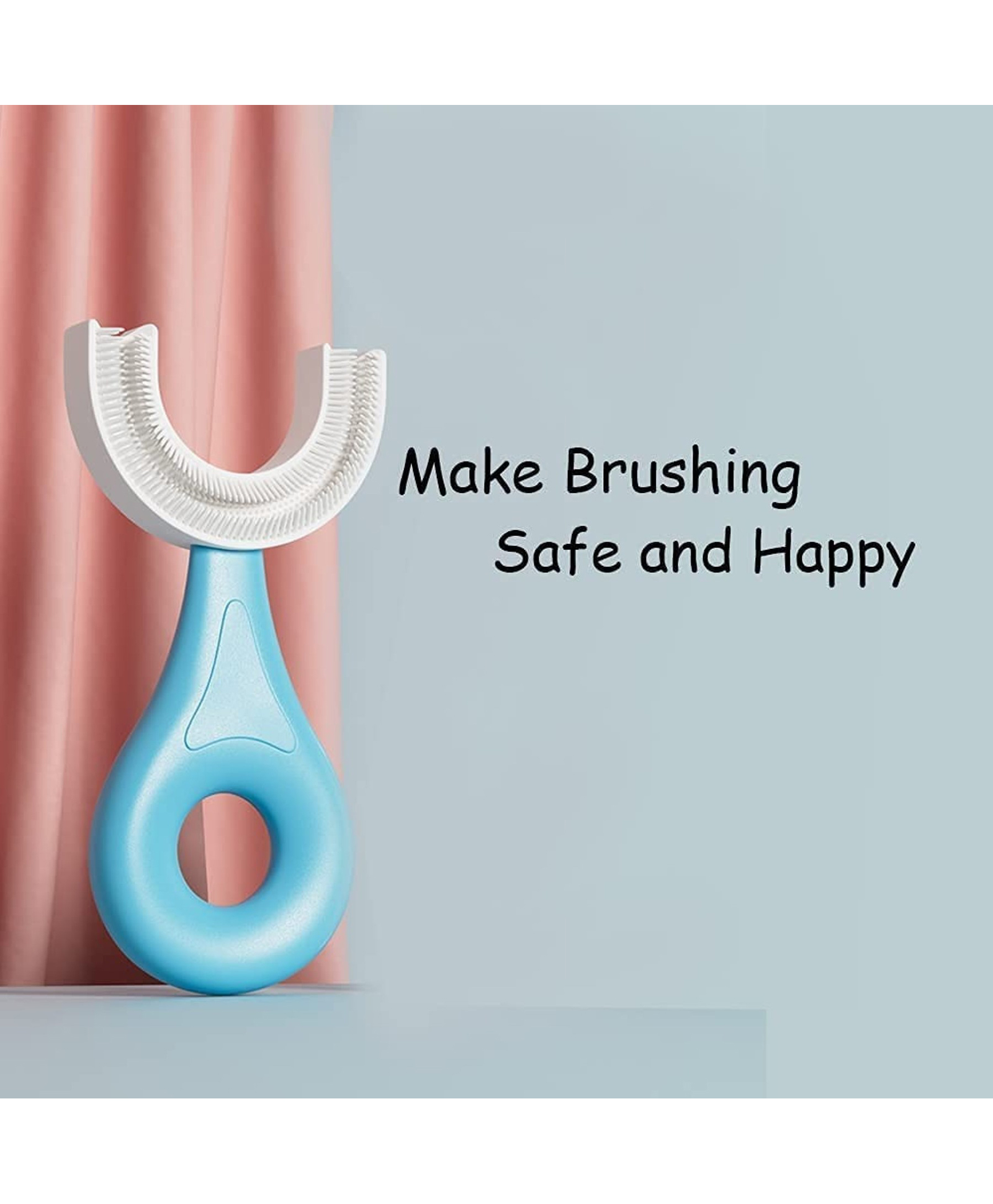 MIHAR ESSENTIALS U Shaped Silicone Toothbrush - Blue-image-28