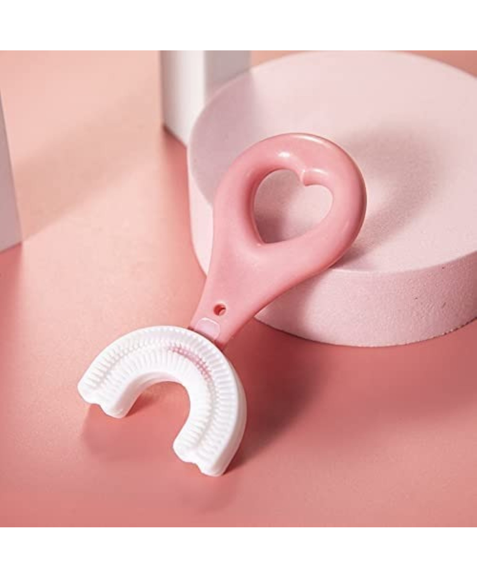 MIHAR ESSENTIALS U Shaped Silicone Toothbrush - Pink-image-33